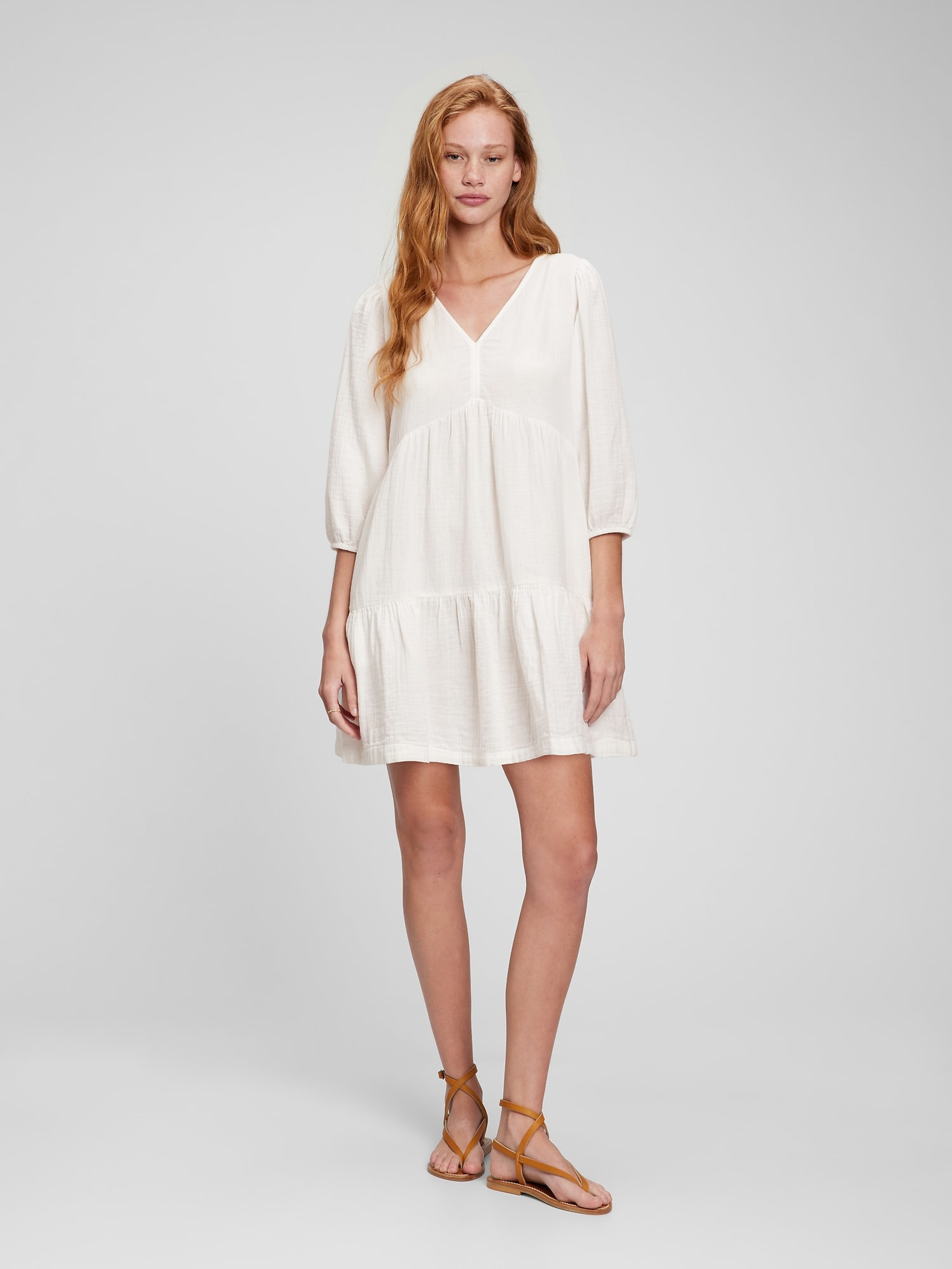 Sukienka bawełniana z falbaną mini