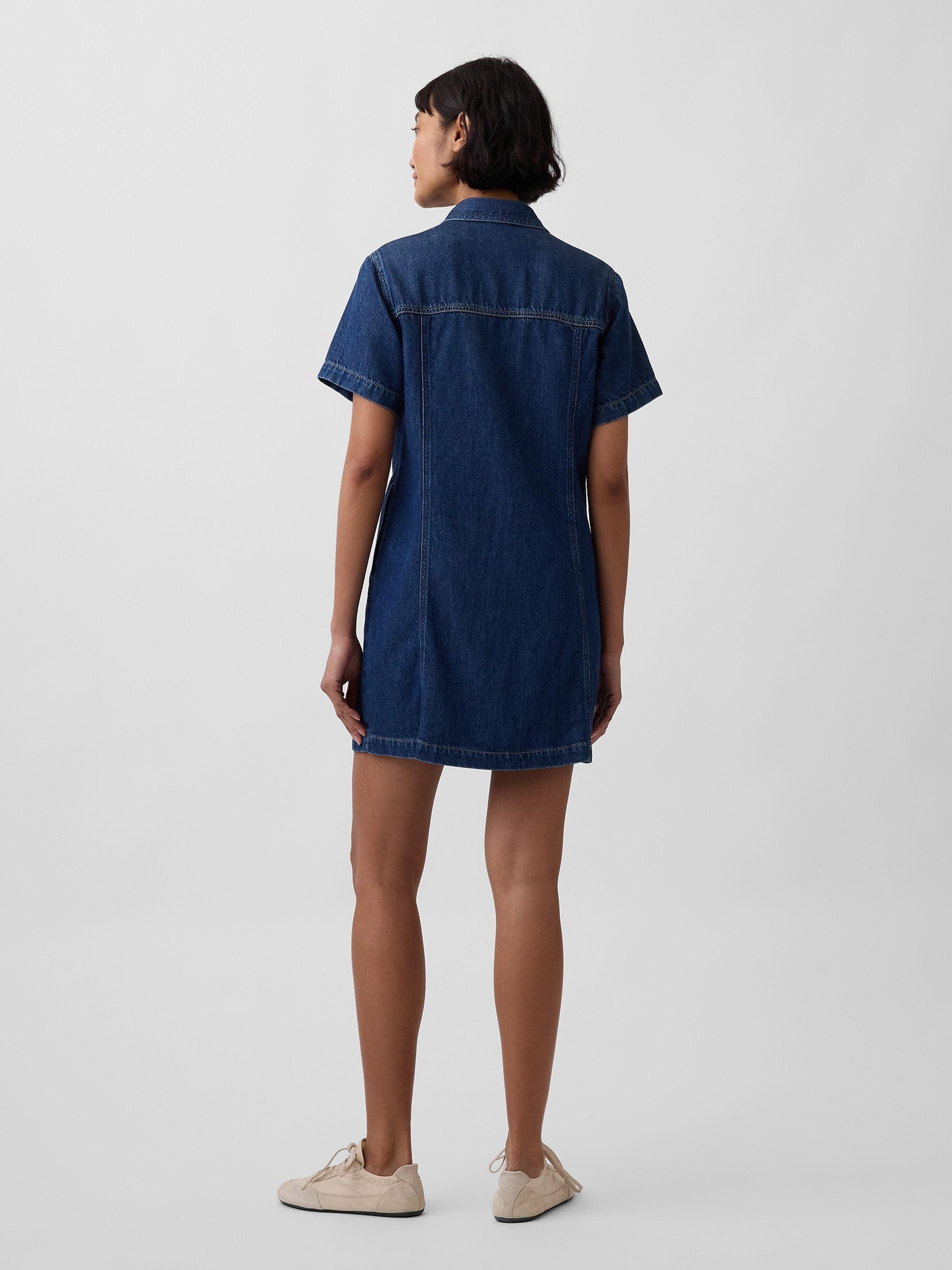 Rochie mini din denim UltraSoft - 002