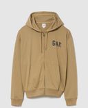 French Terry Hoodie mit Logo-Braun - 003