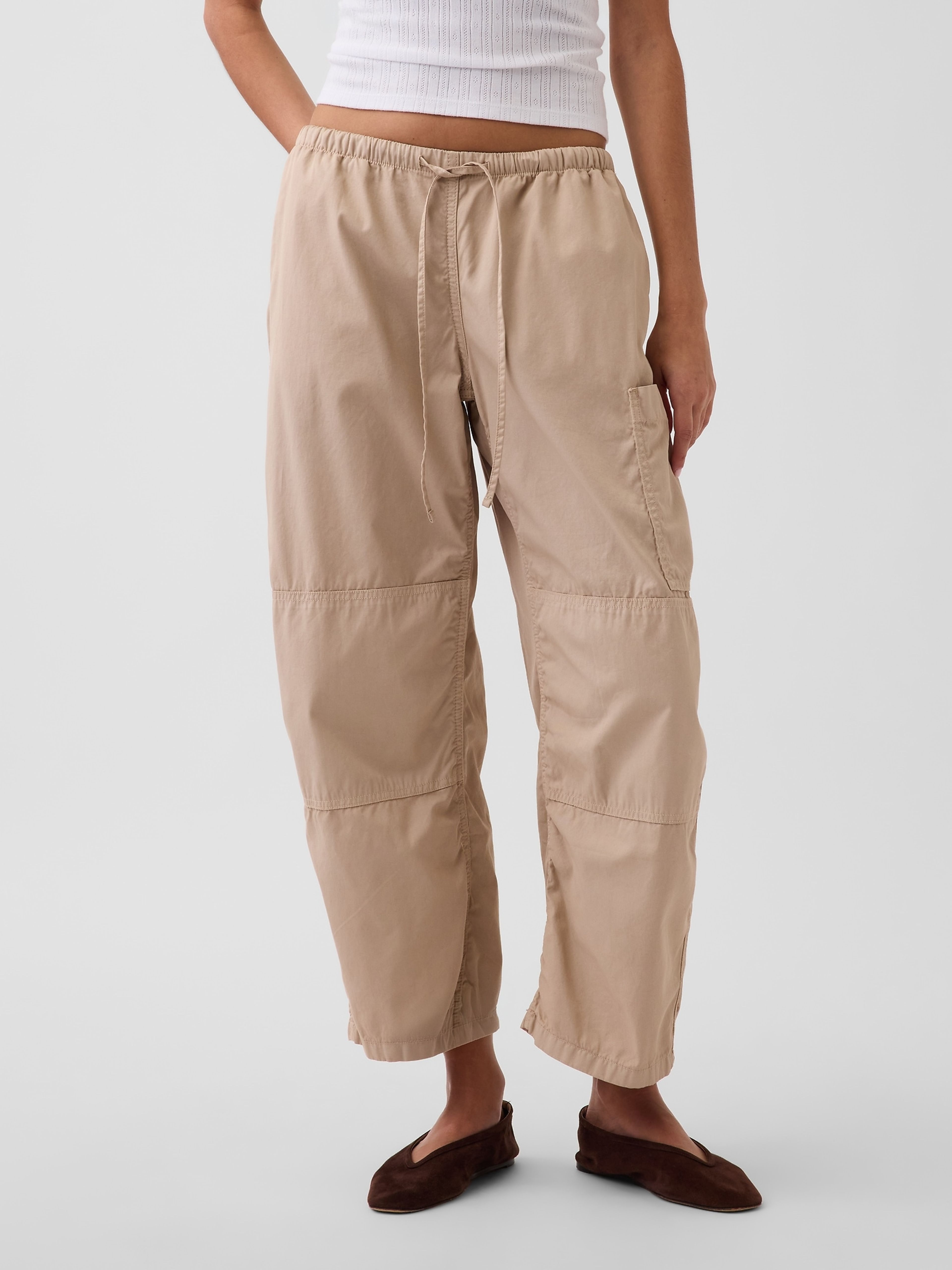Nohavice Mid Rise Twill Barrel - 002