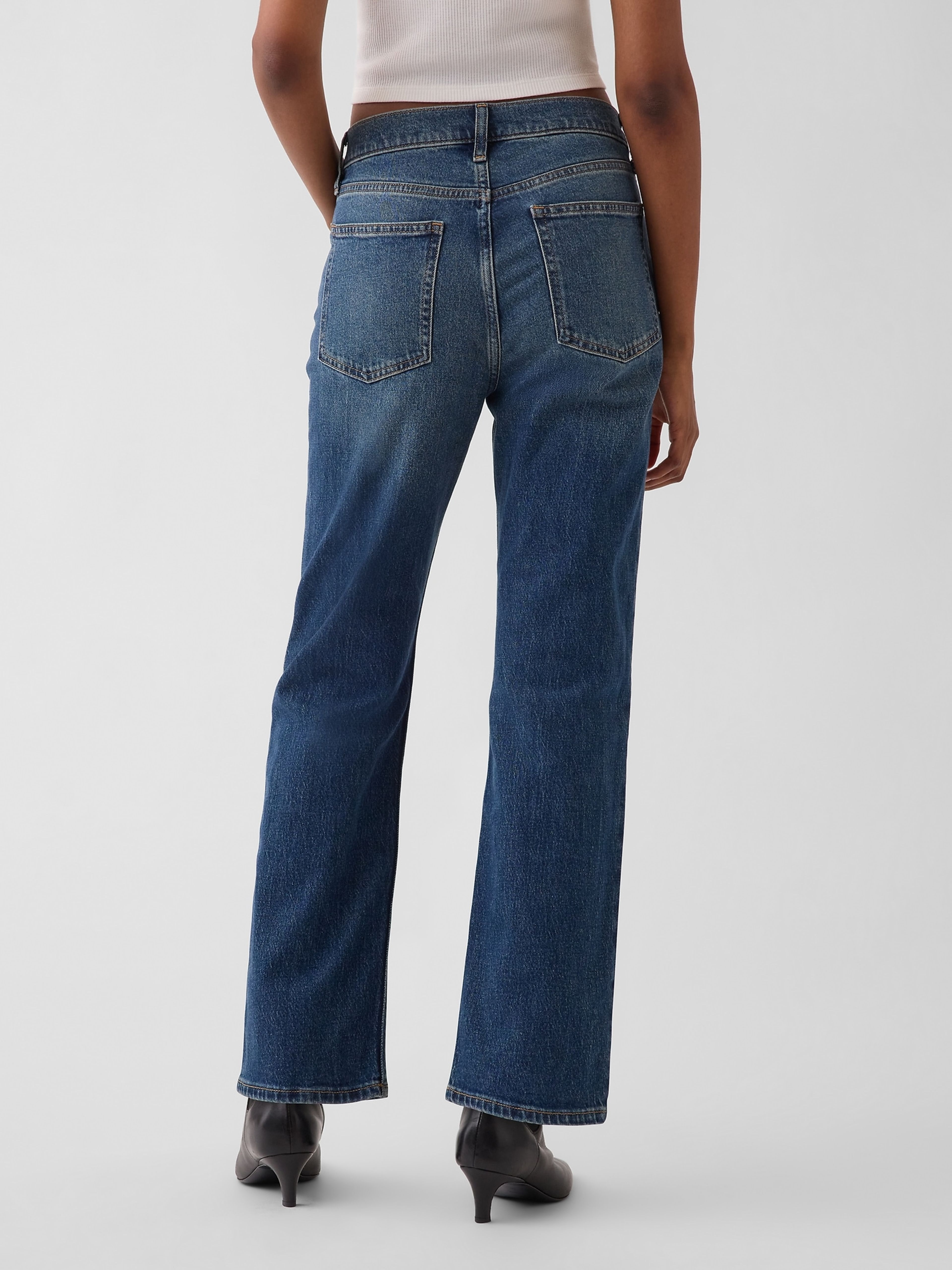 Jeansy 90s Straight Crop - 004