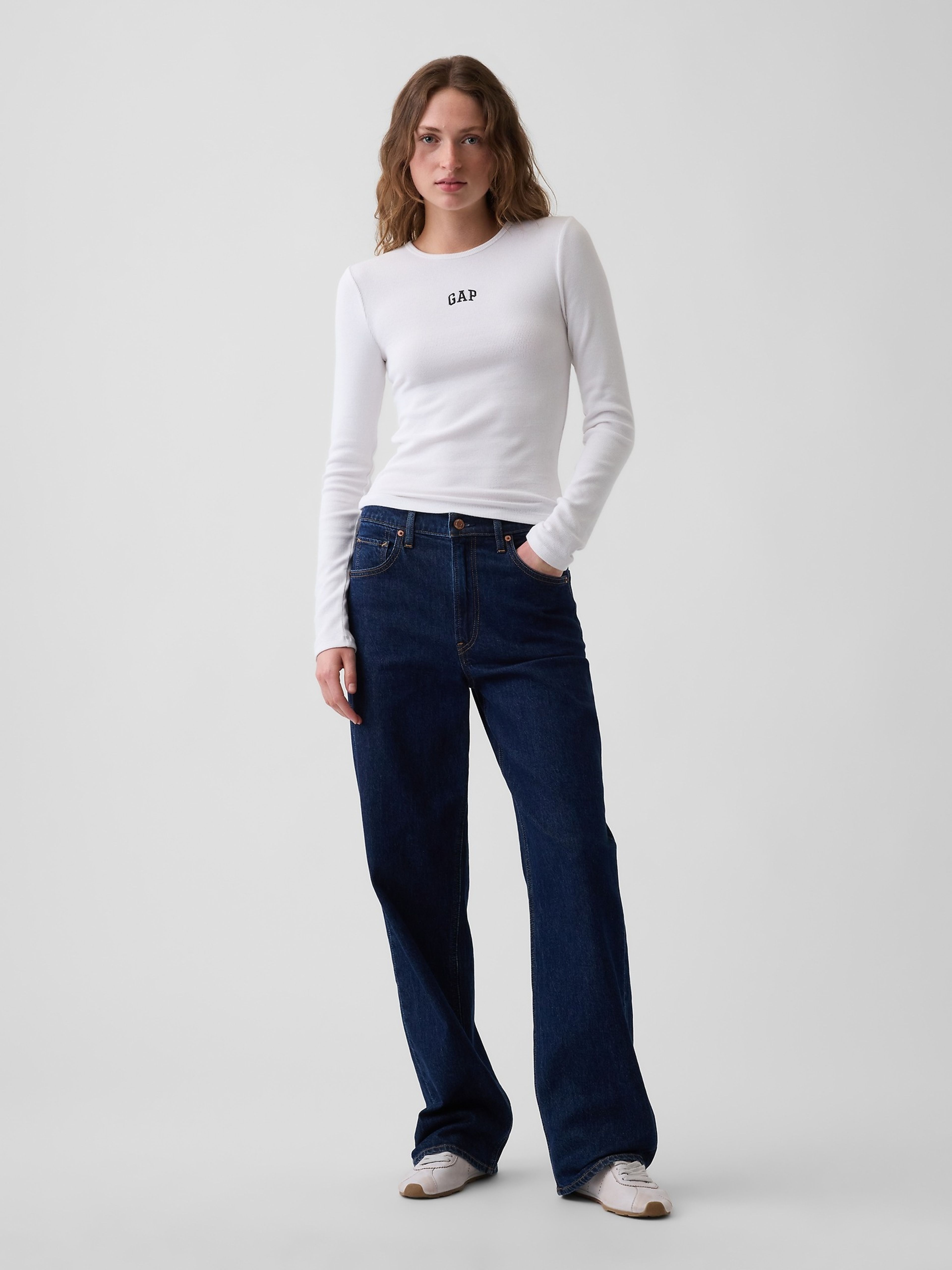 Ripp-T-Shirt mit Logo - 002
