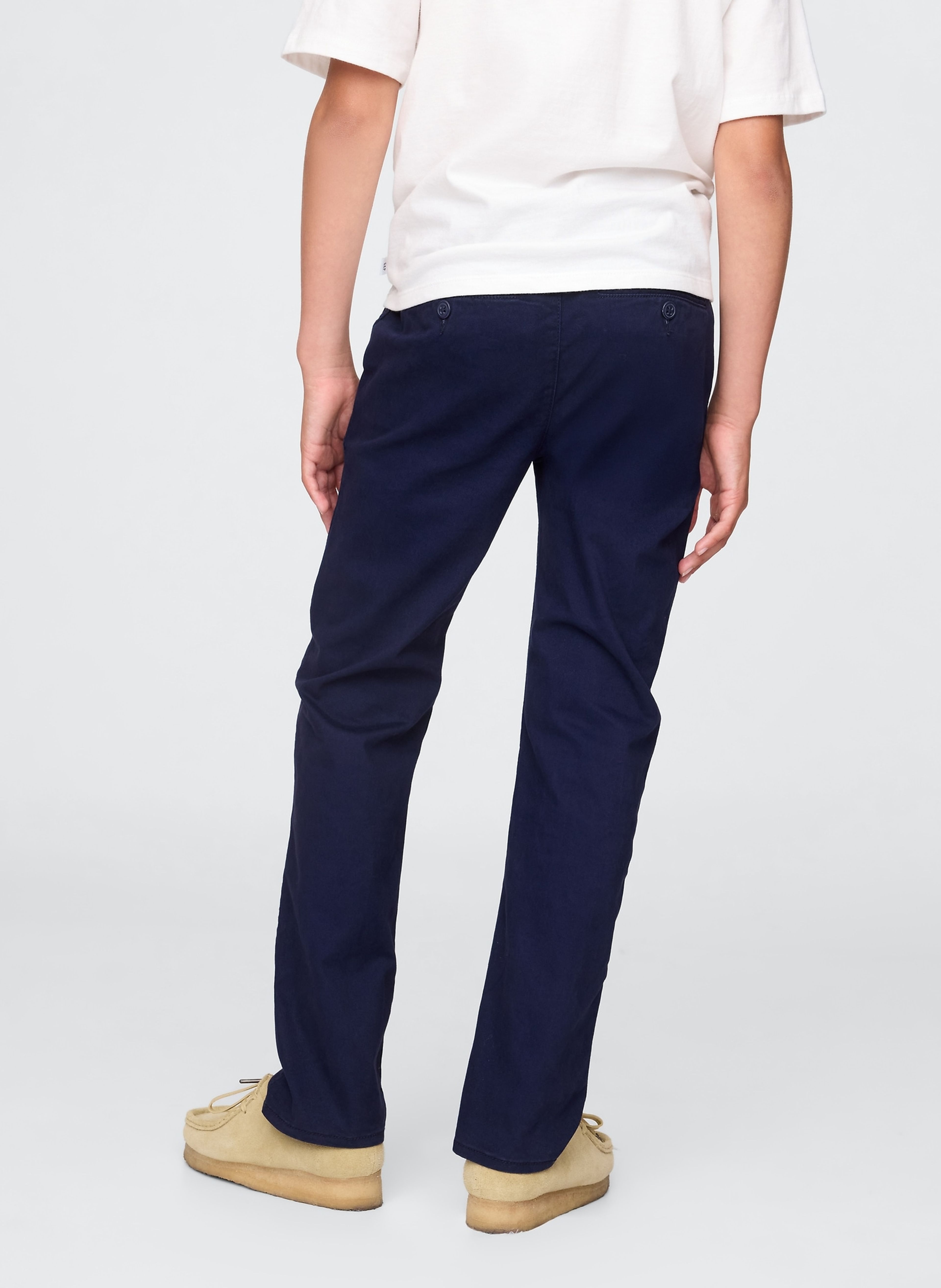 Dětské khaki kalhoty Straight Stretch - 003