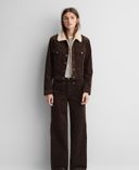 High Rise Stride corduroy broek Gap × A.P.C.-Bruin - 001