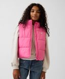Kinder Steppweste mit Logo-Rosa - 001