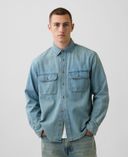 Koszula jeansowa UltraSoft-Niebieski - 001