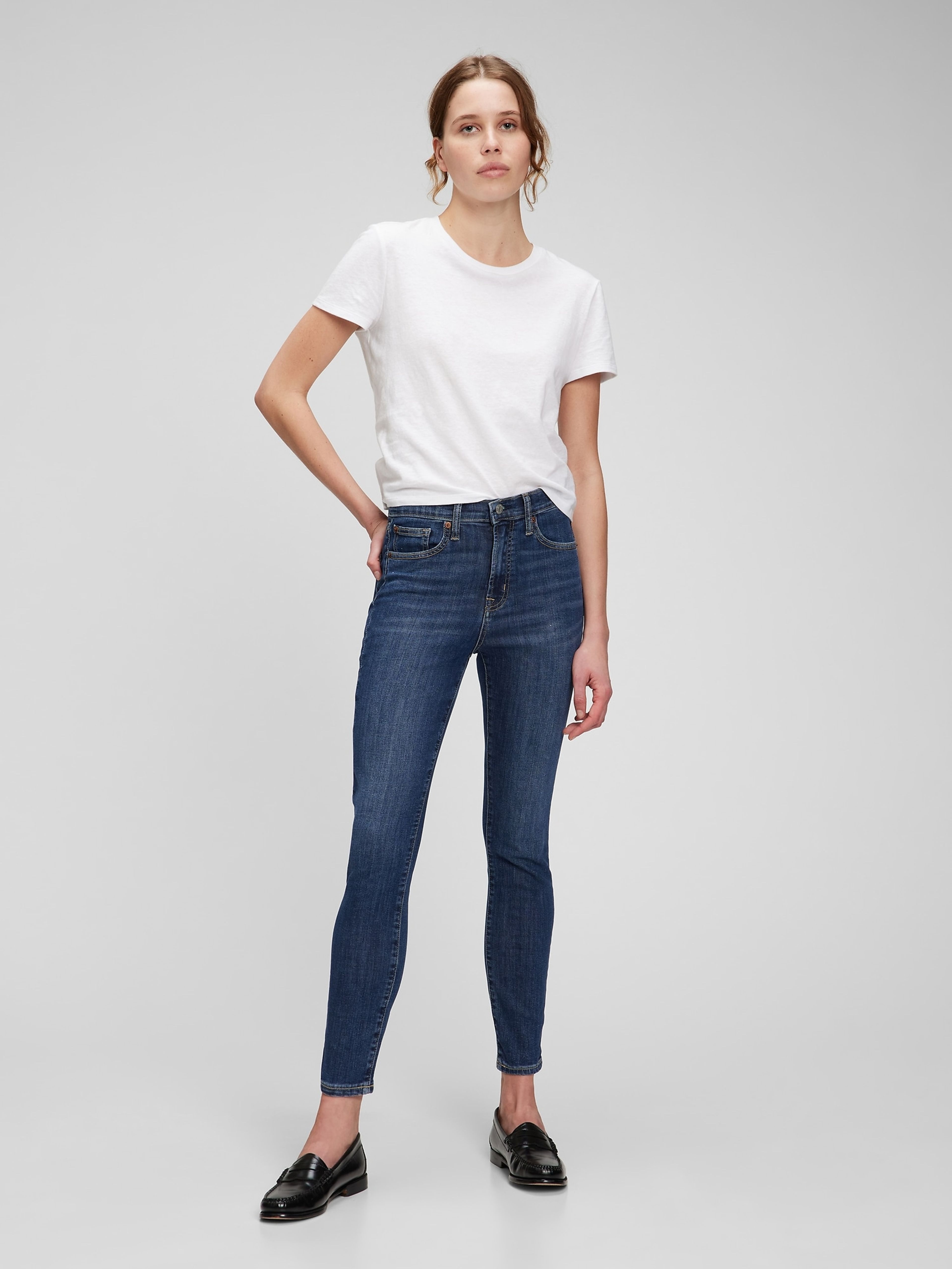 Damen Jeans Skinny High Rise Med