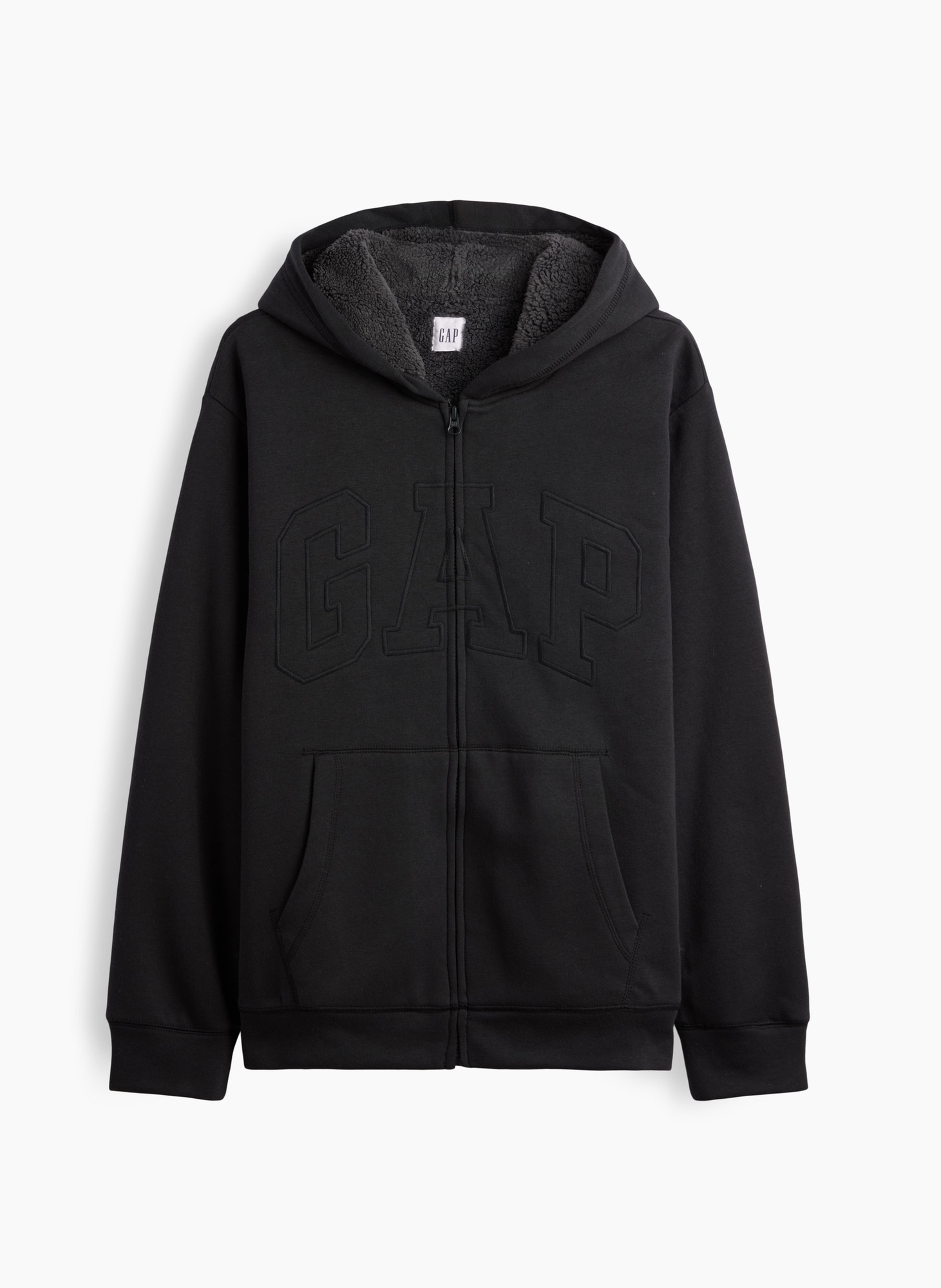 Felpa sherpa imbottita con logo - 004