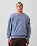 Bluza oversize Heavyweight z logo-Niebieski - 003