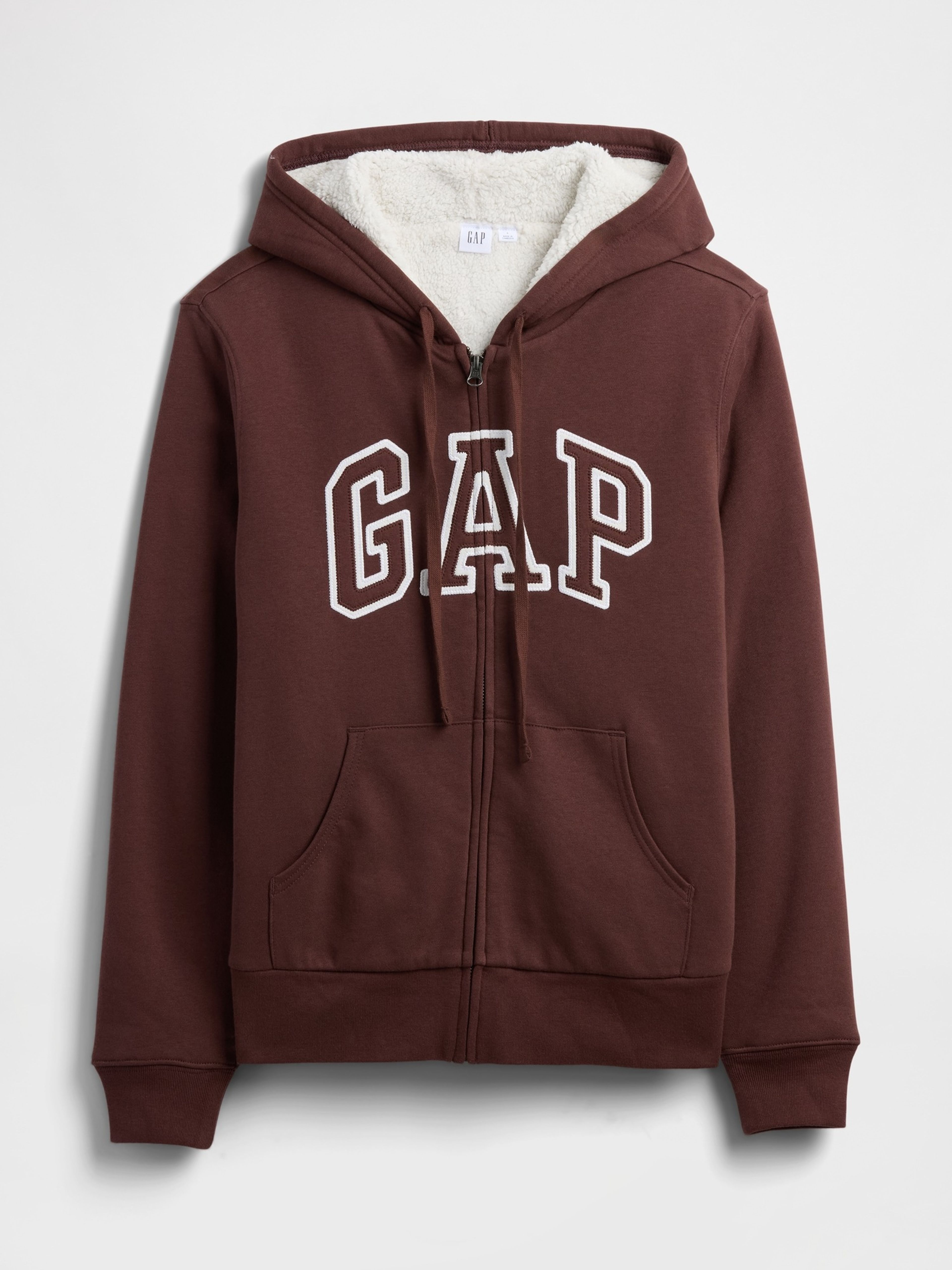 Gefüttertes Sherpa-Sweatshirt mit Logo - 005