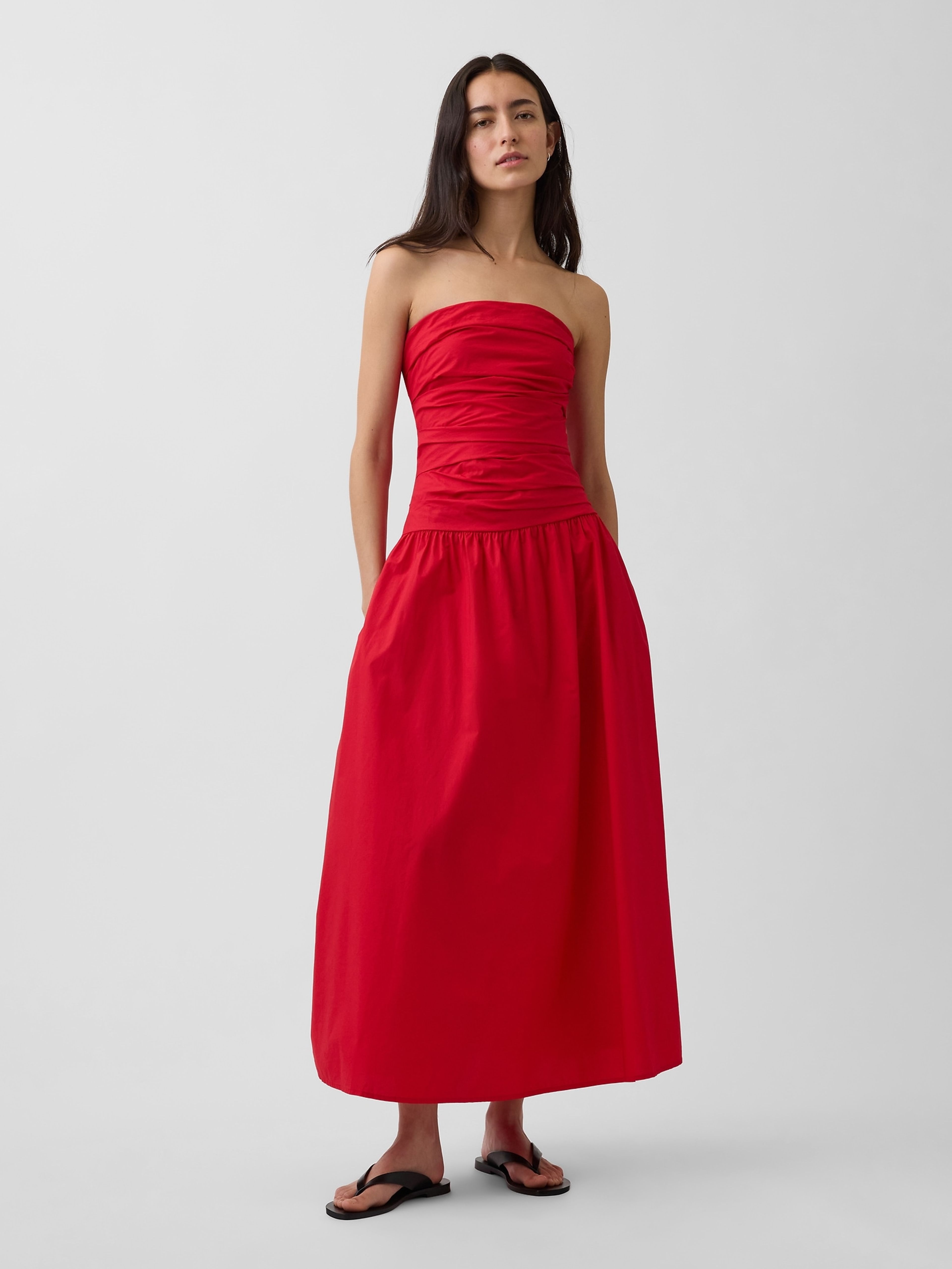 Robe maxi en popeline