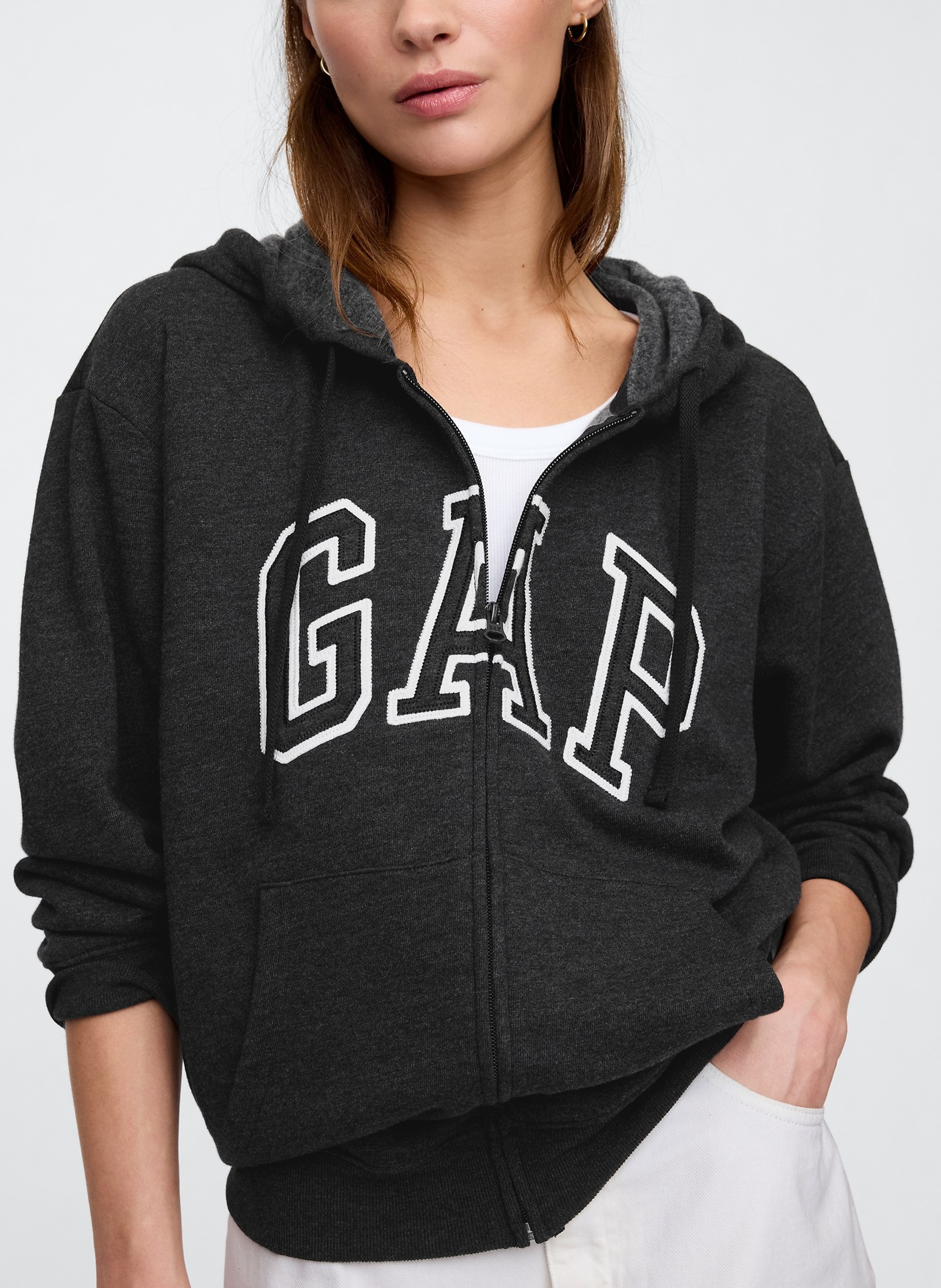 Sudadera con cremallera y logo Gap - 004