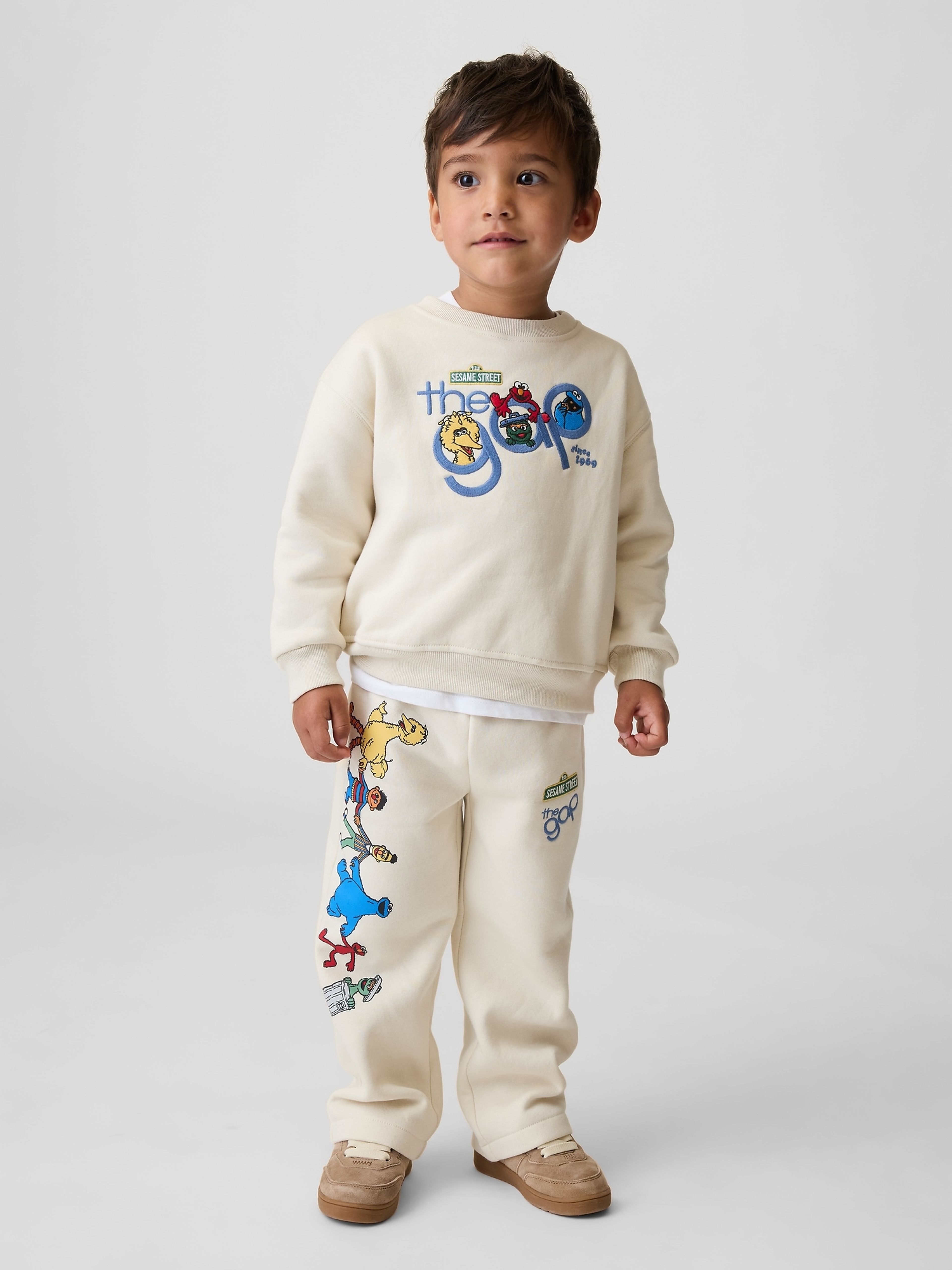 Baby spodnie dresowe Gap & Sesame Street VintageSoft - 001