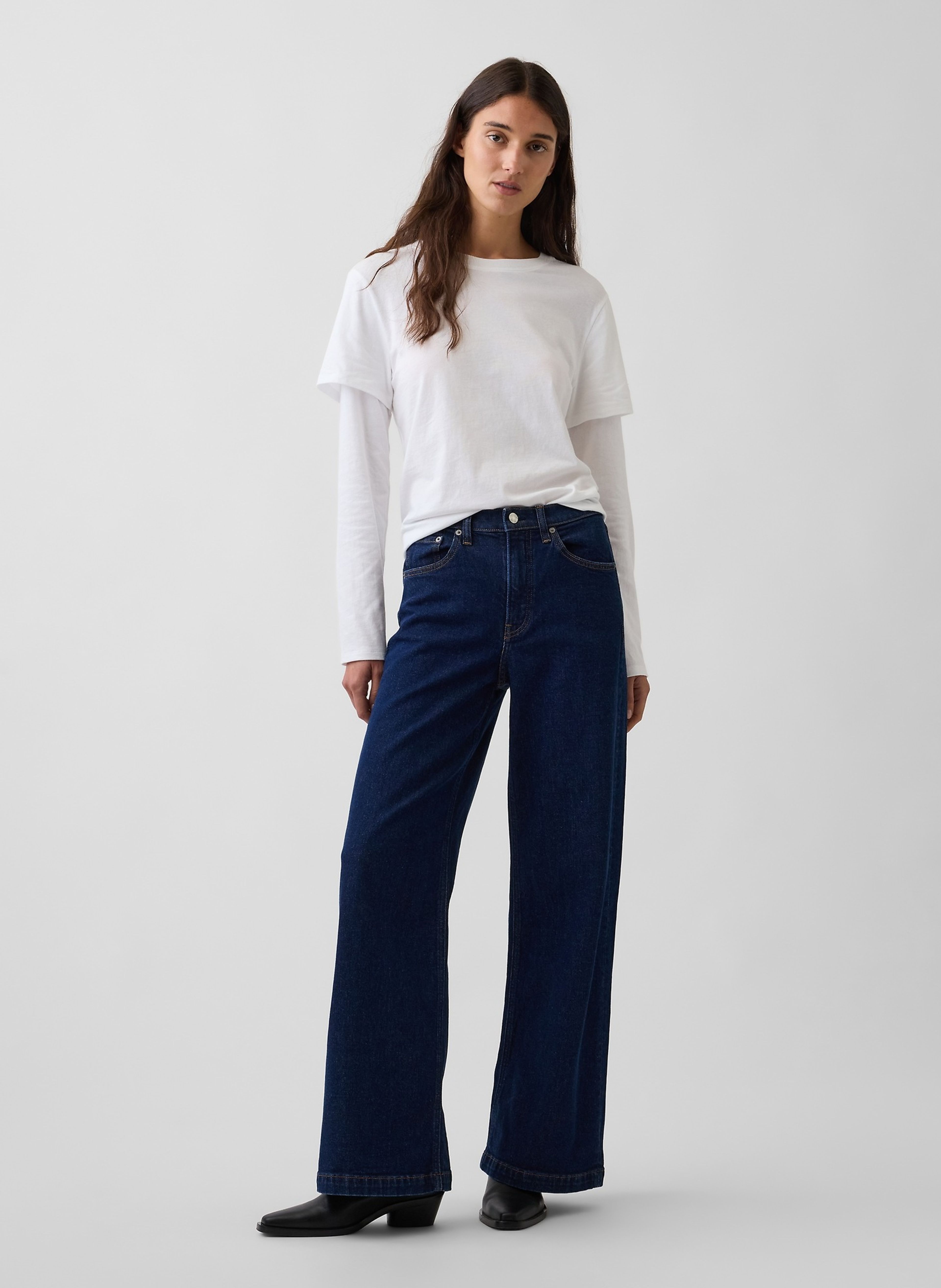 Džíny High Rise Stride Wide-Leg - 002