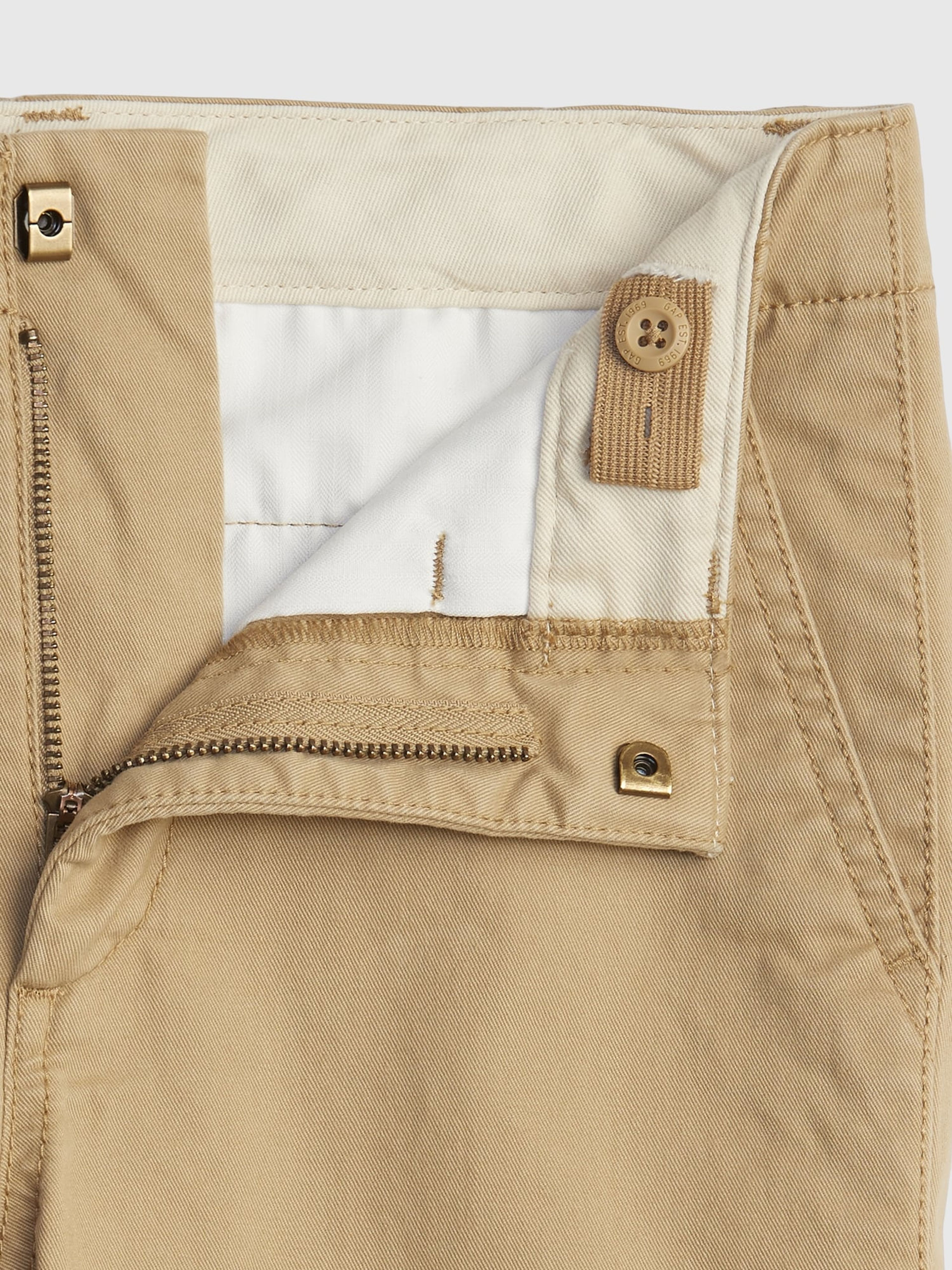 Spodnie dziecięce khaki Straight Stretch - 004