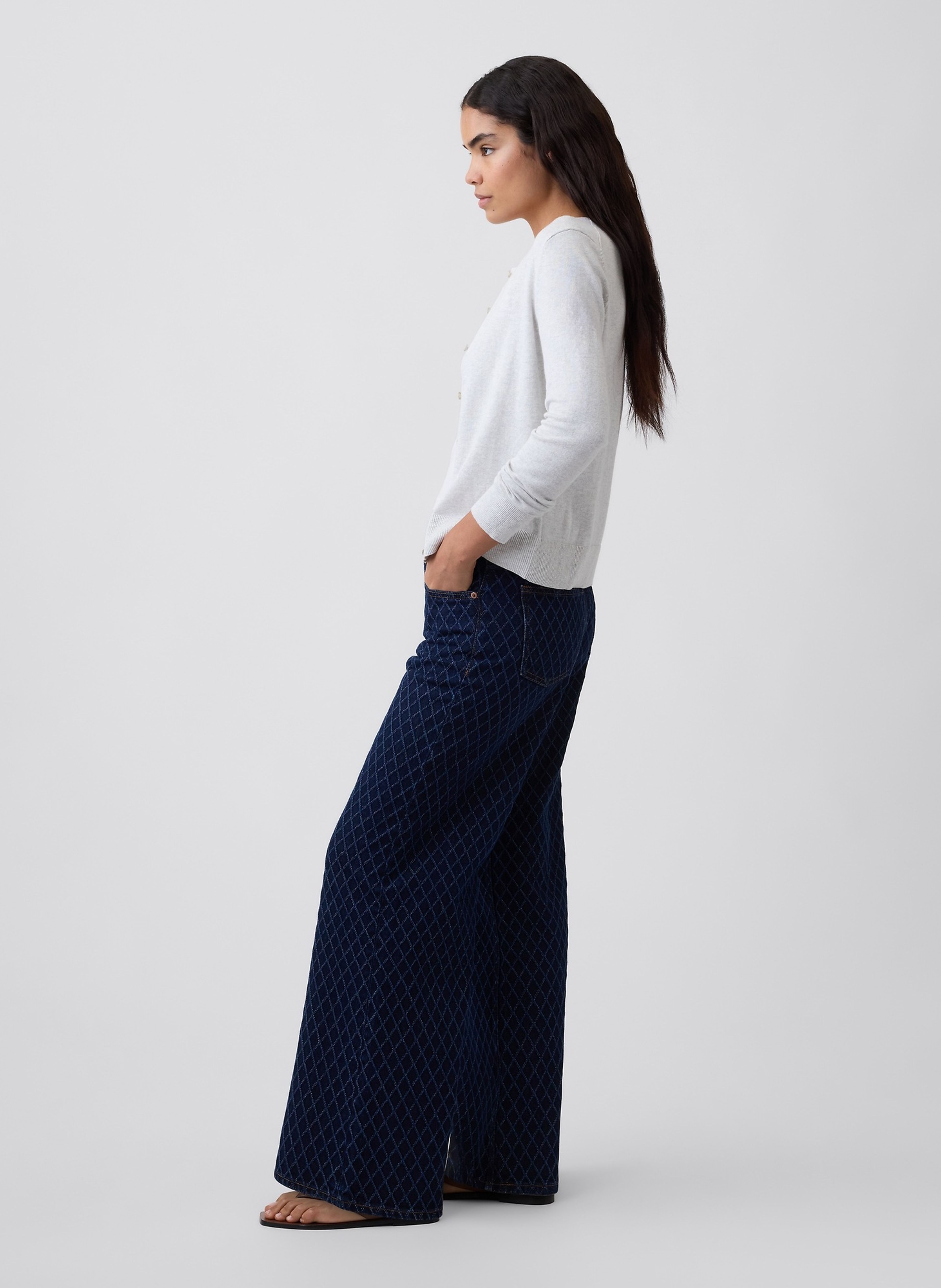 Mid Rise Wide-Leg Jeans - 003
