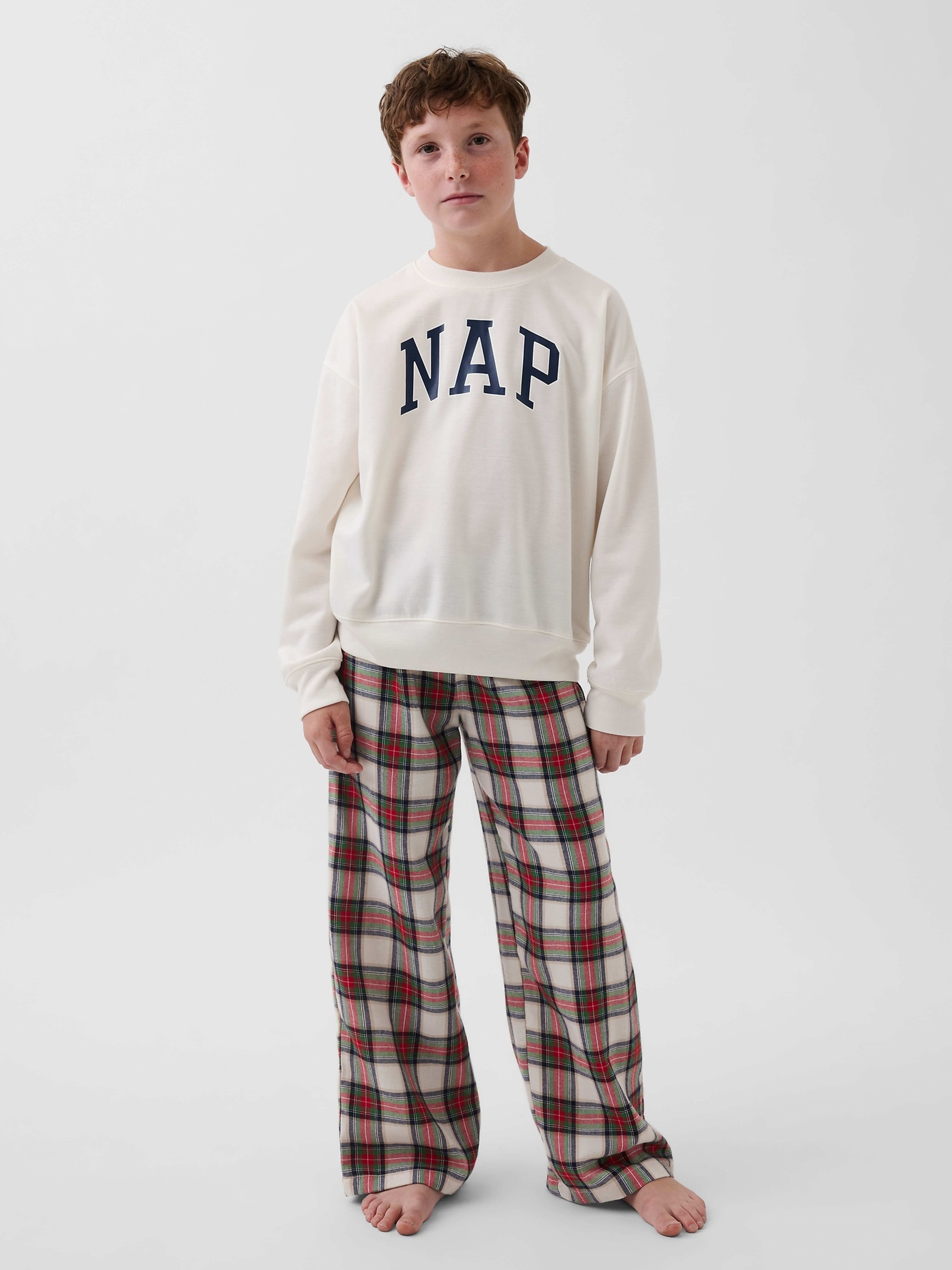 Dziecięce flanelowe spodnie piżamowe unisex - 003