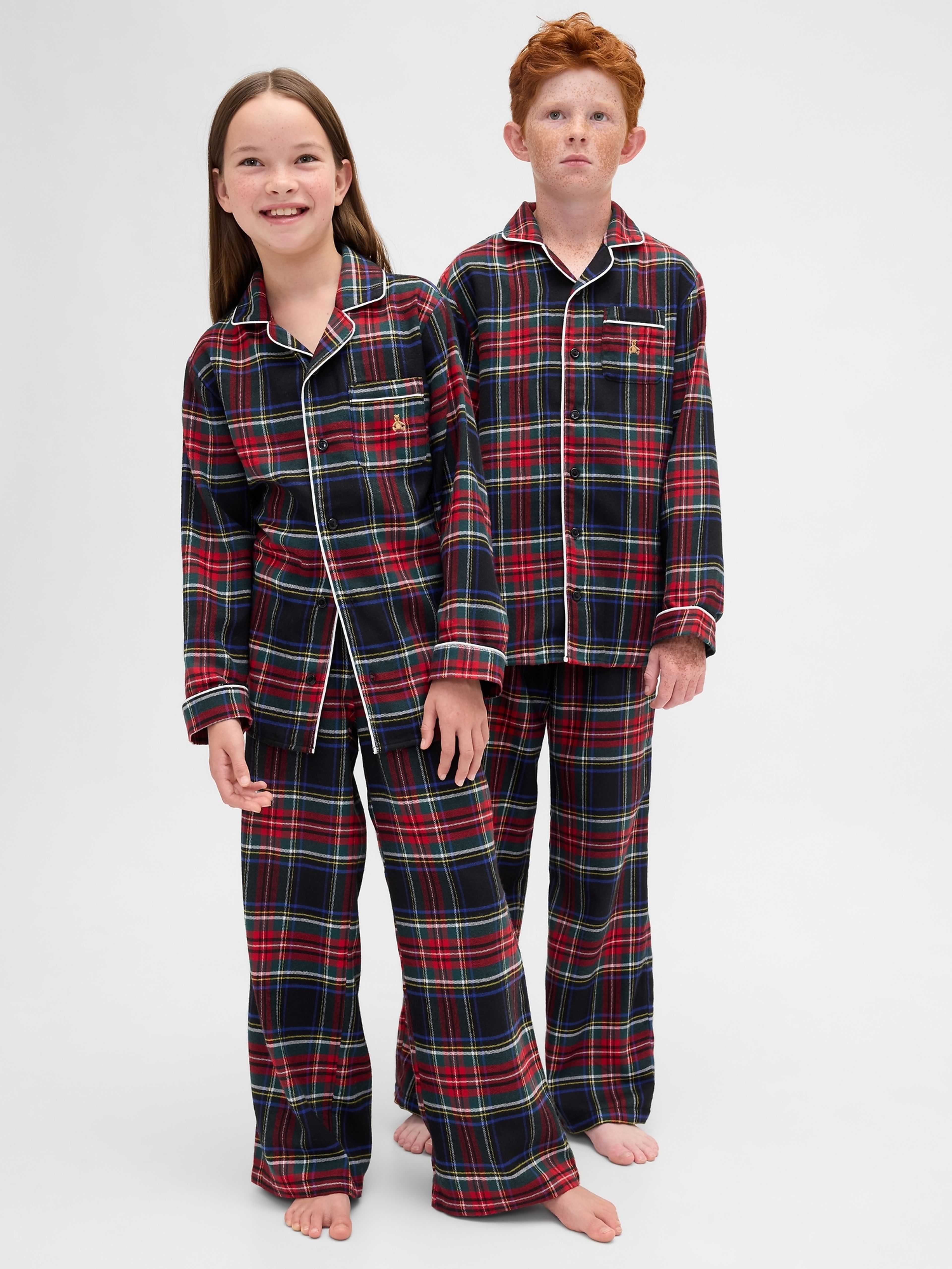 Dziecięcy komplet piżamowy flanelowy Brannan Bear - 001