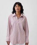 Popelínová oversize košeľa Big Shirt-Ružová - 002