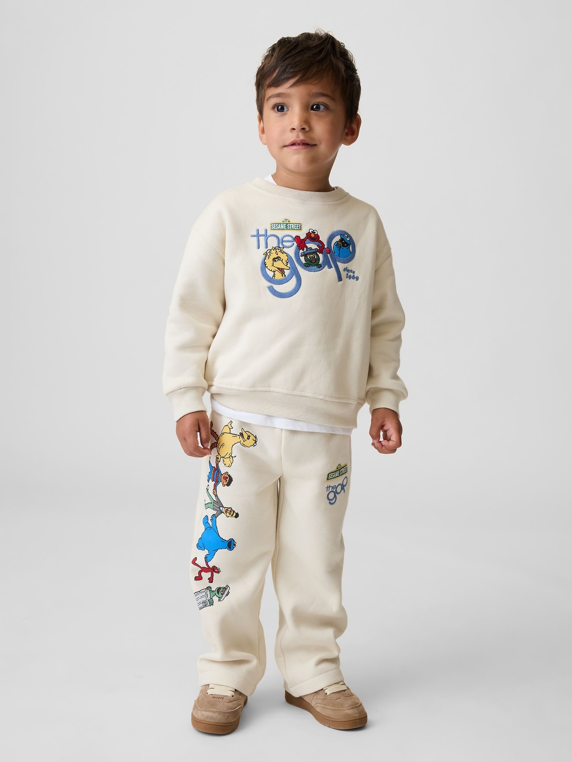 Baby spodnie dresowe Gap & Sesame Street VintageSoft - 001