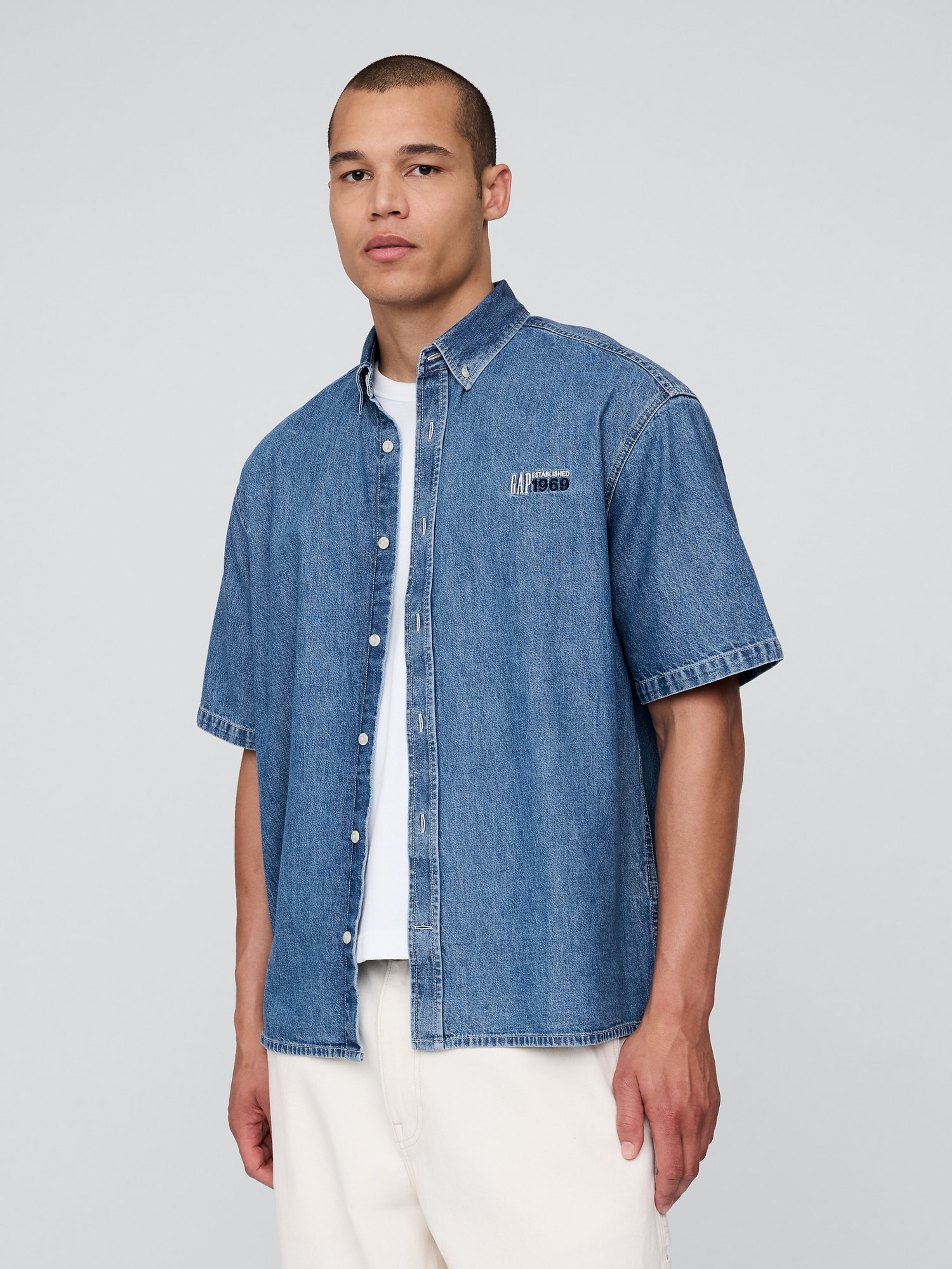 Jeansowa koszula oversize