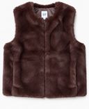Gilet en fausse fourrure-Marron - 001