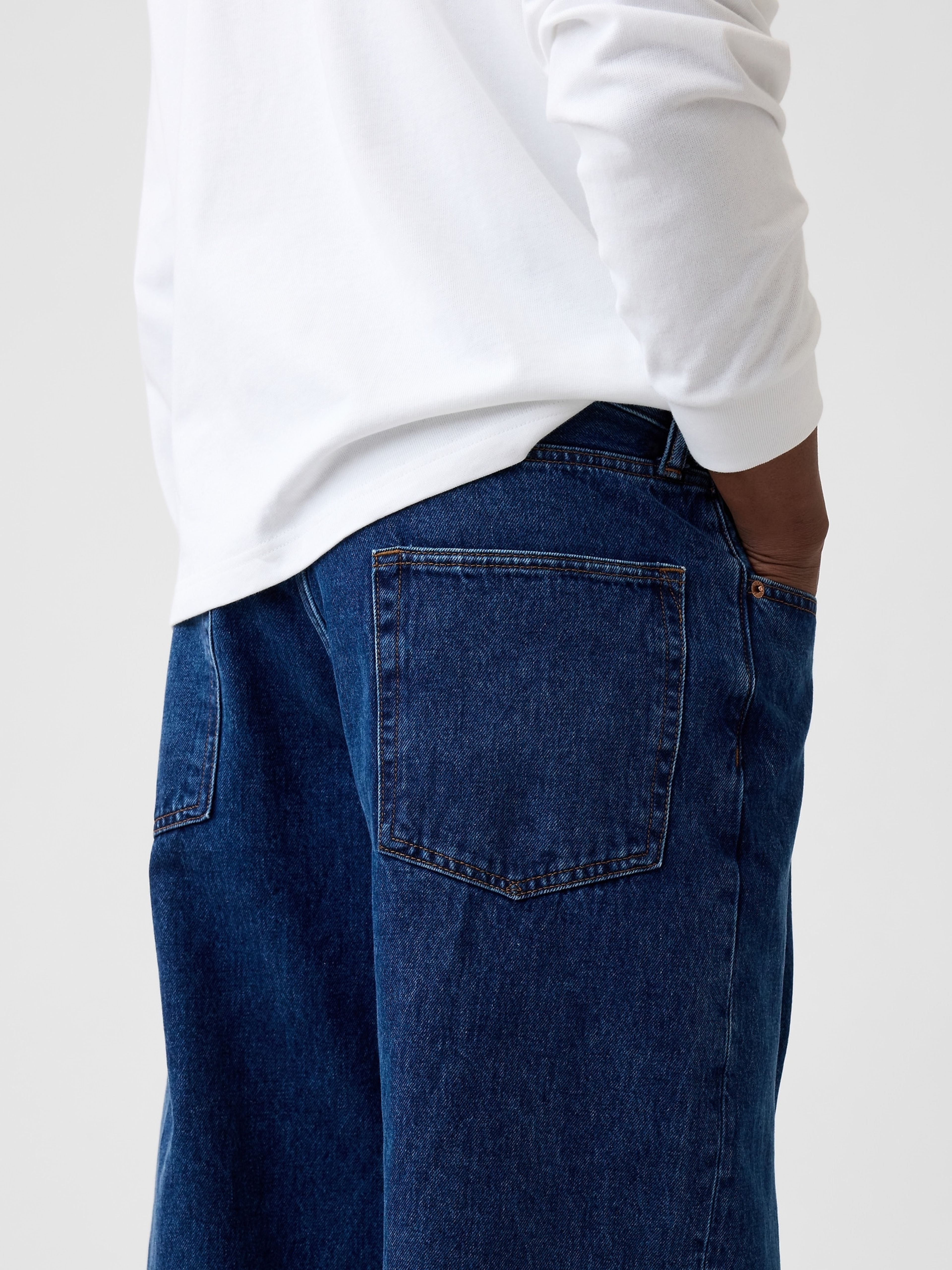 Džínsy Mid Rise Baggy unisex - 006