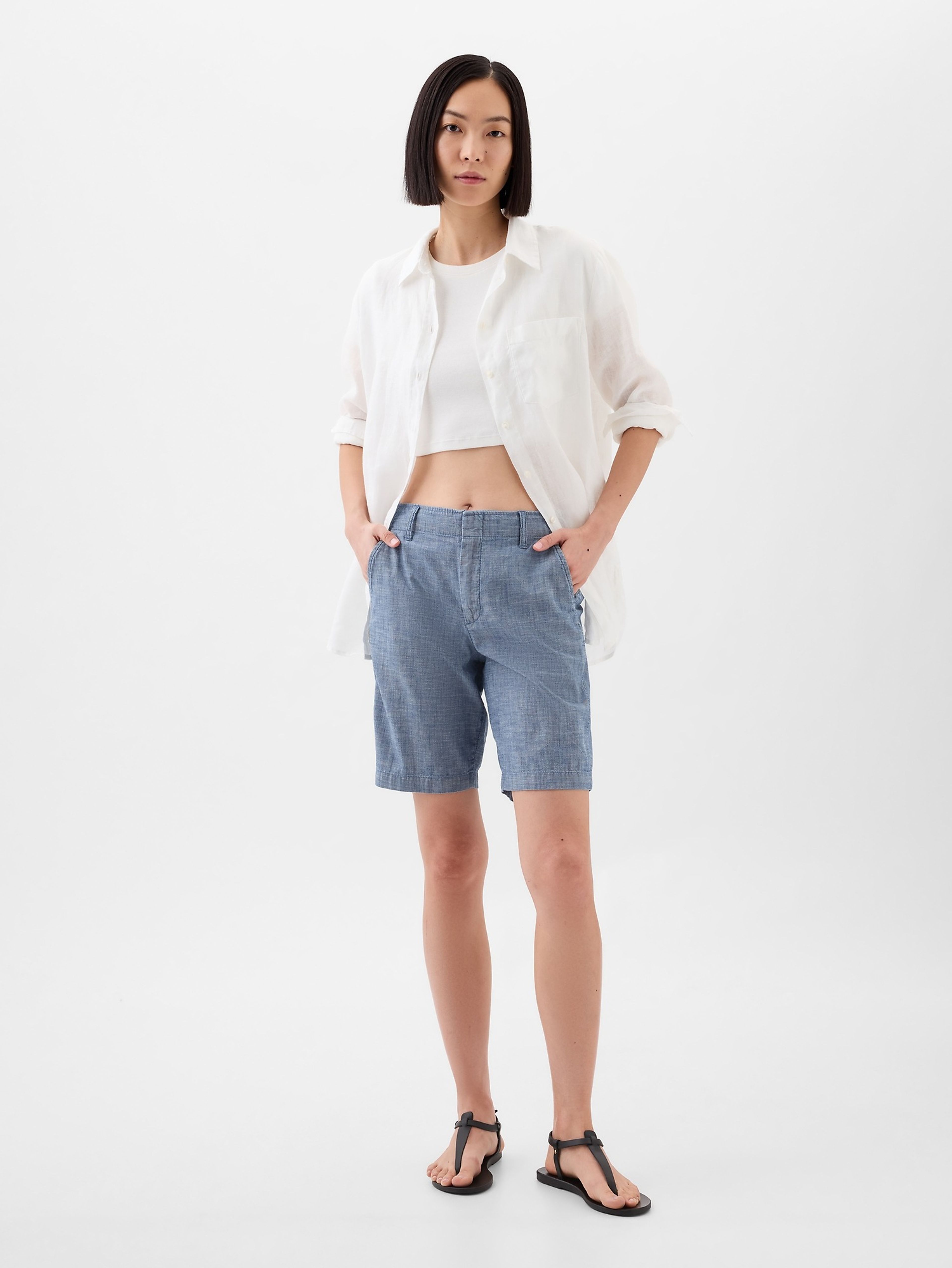 Chambray-Shorts