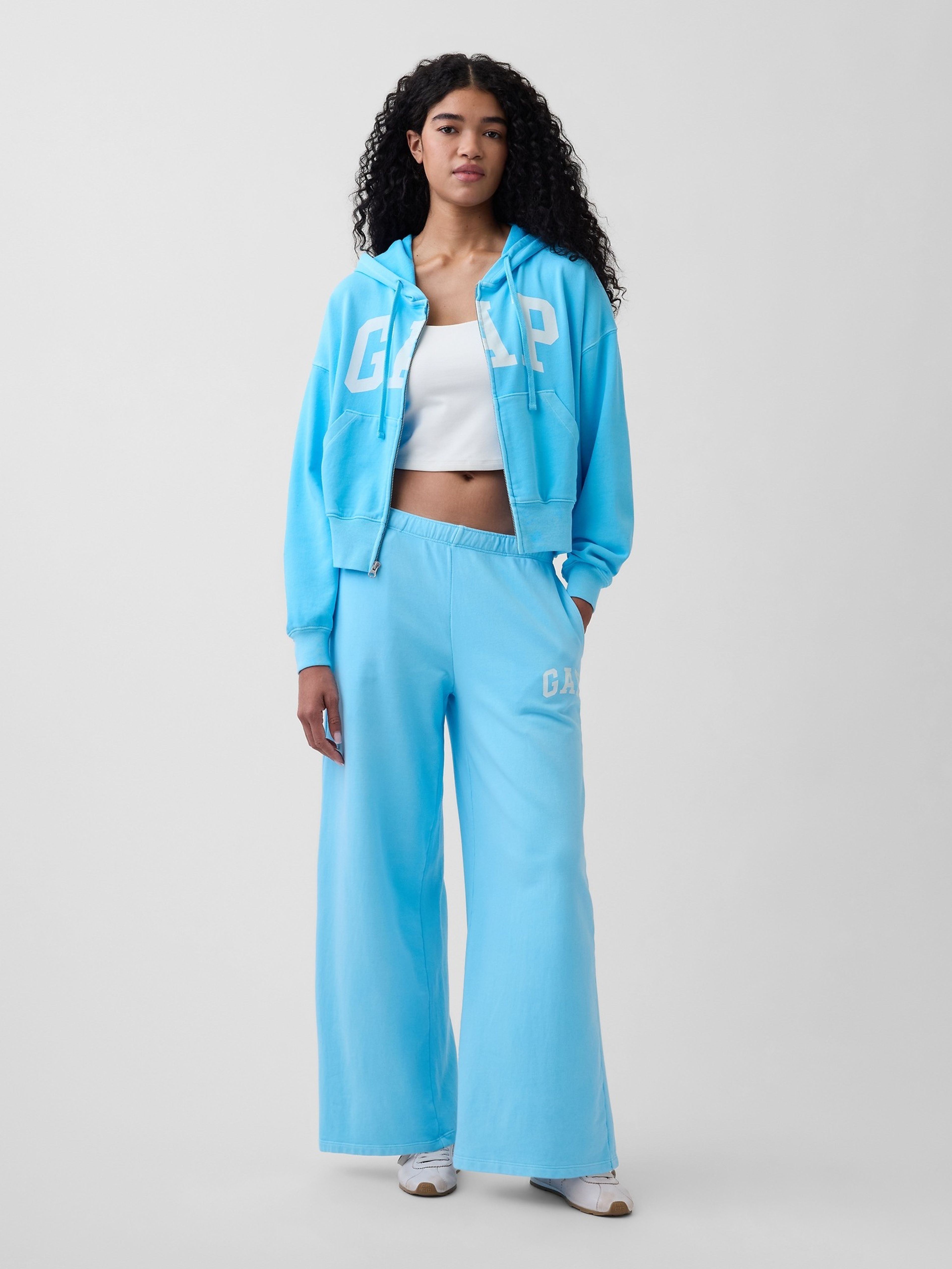 Logós melegítőnadrág wide-leg