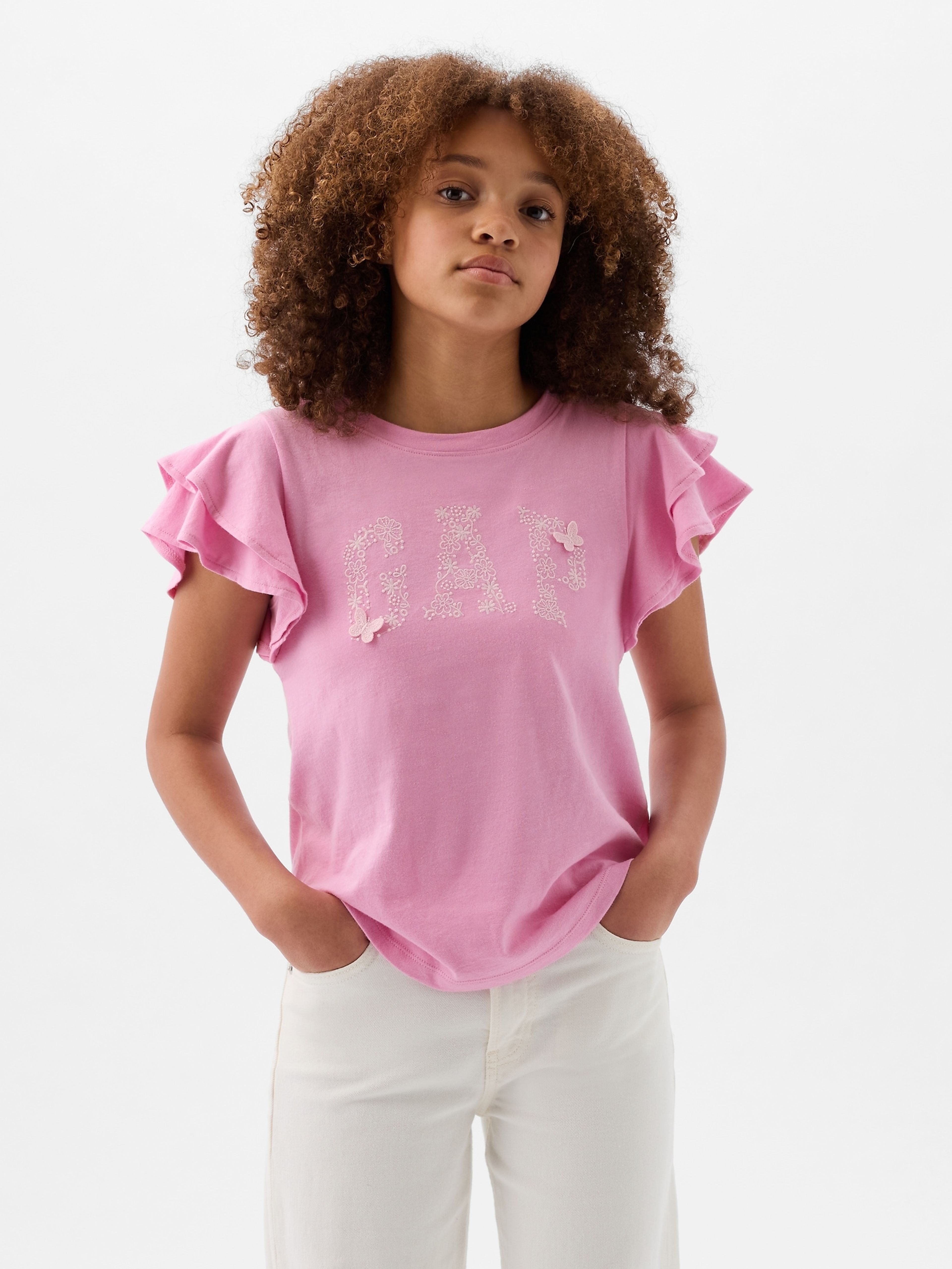 Camiseta infantil con volantes