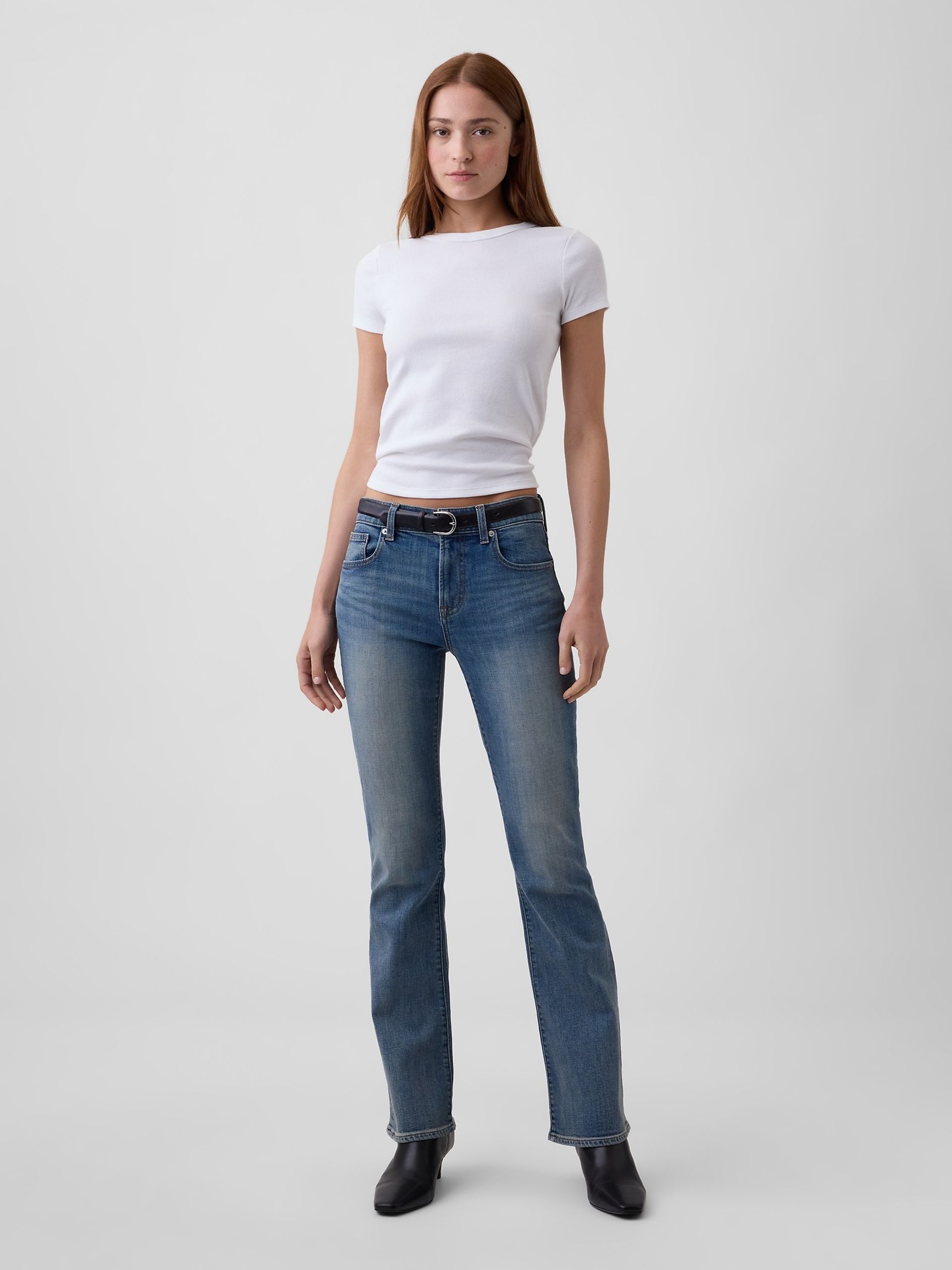 Mid Rise Boot Jeans - 001
