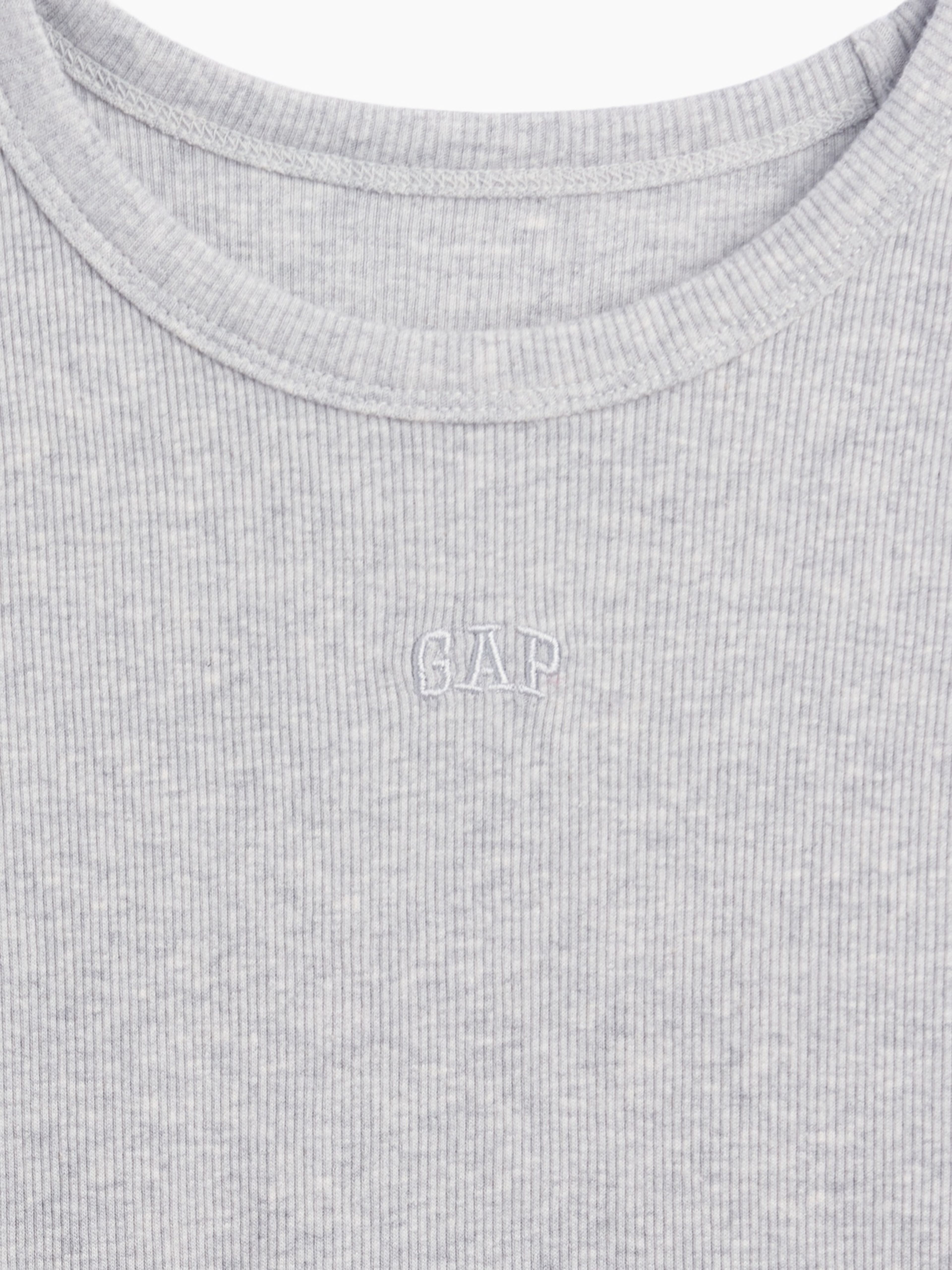 Dziecięcy prążkowany T-shirt z logo - 004