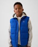 Gilet matelassé enfant avec logo-Bleu marine - 001