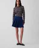 Minifalda vaquera plisada-Azul marino - 001
