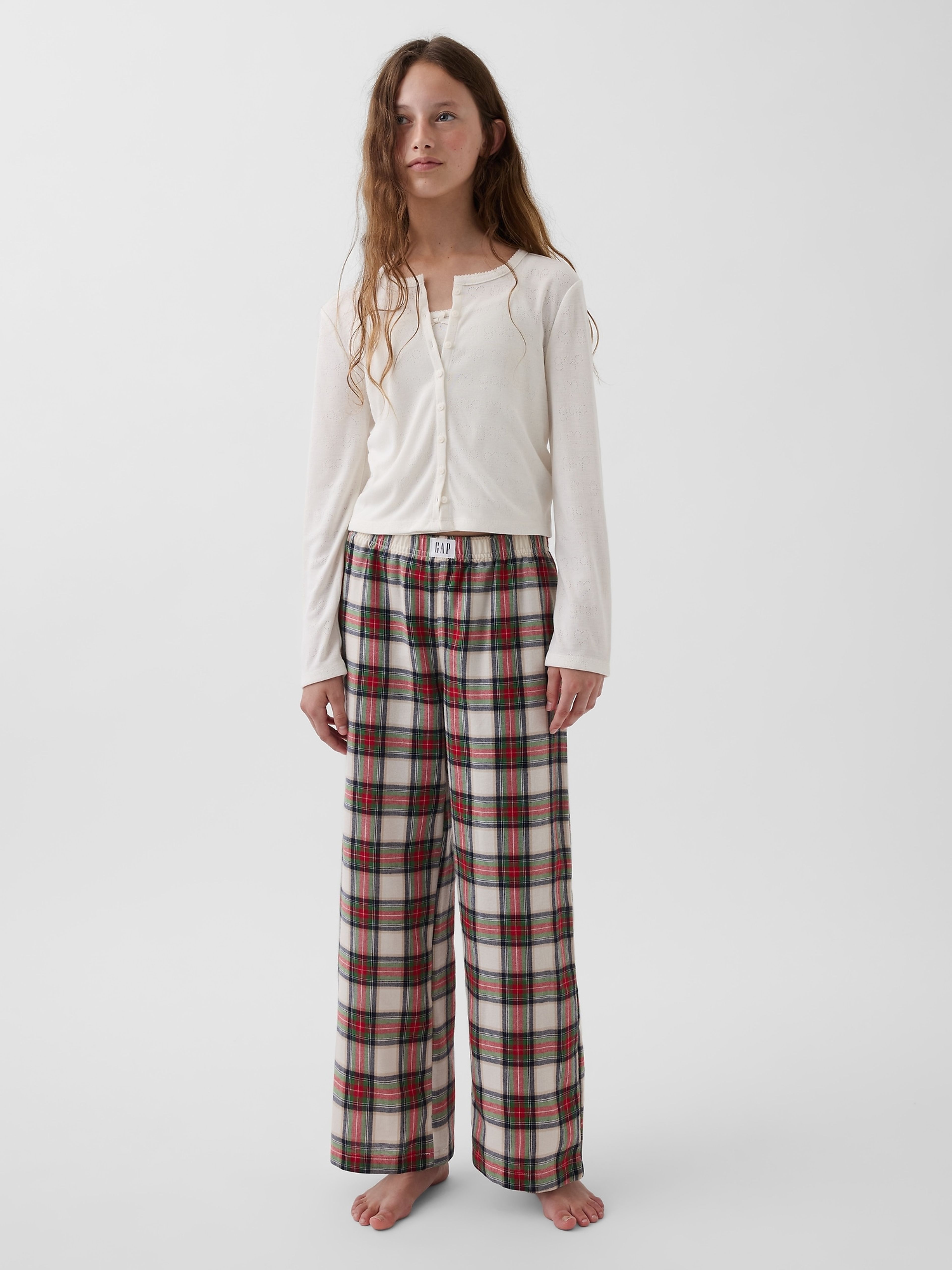 Dziecięce flanelowe spodnie piżamowe unisex - 004