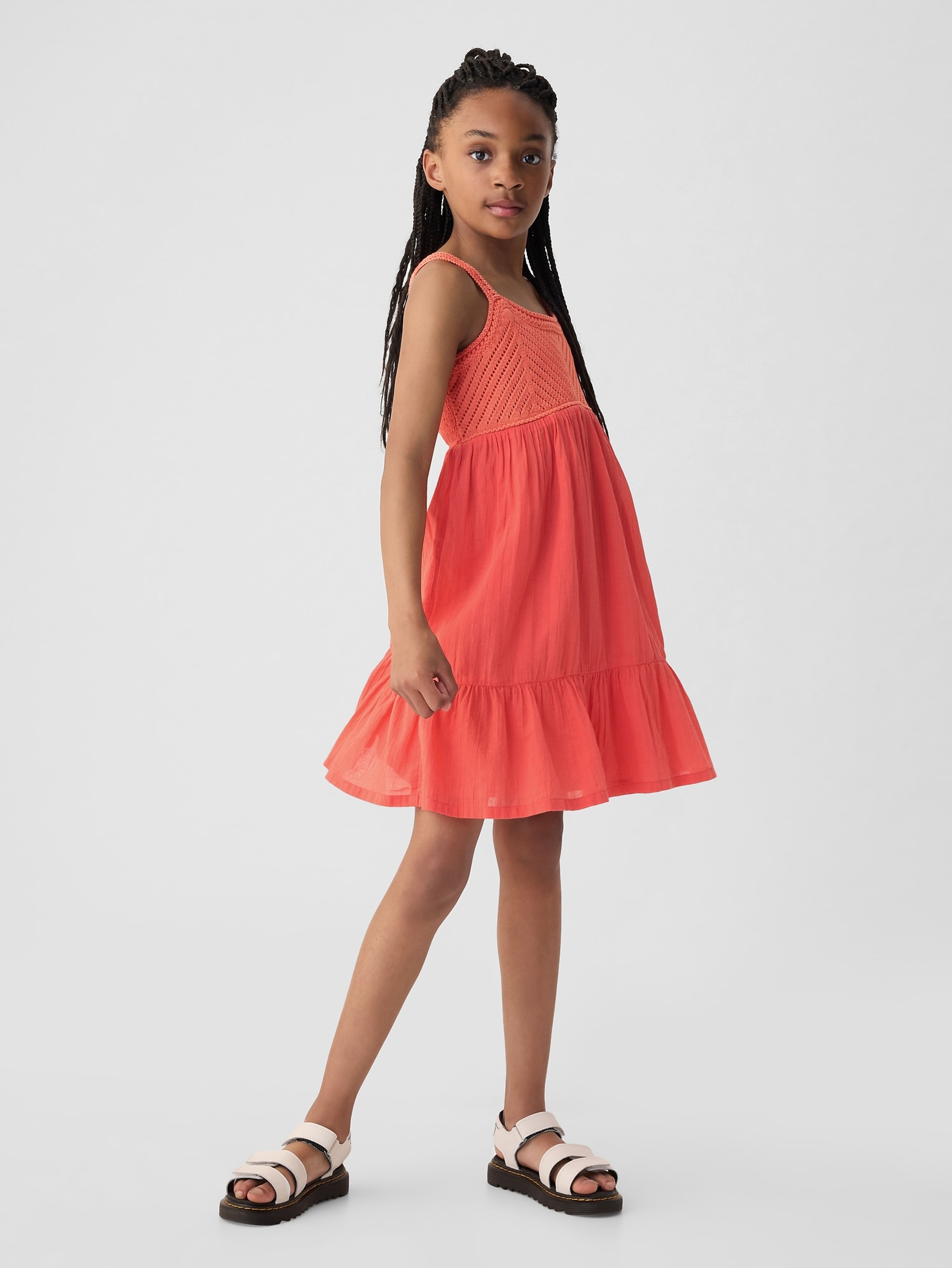Mädchen-Musselin-Kleid