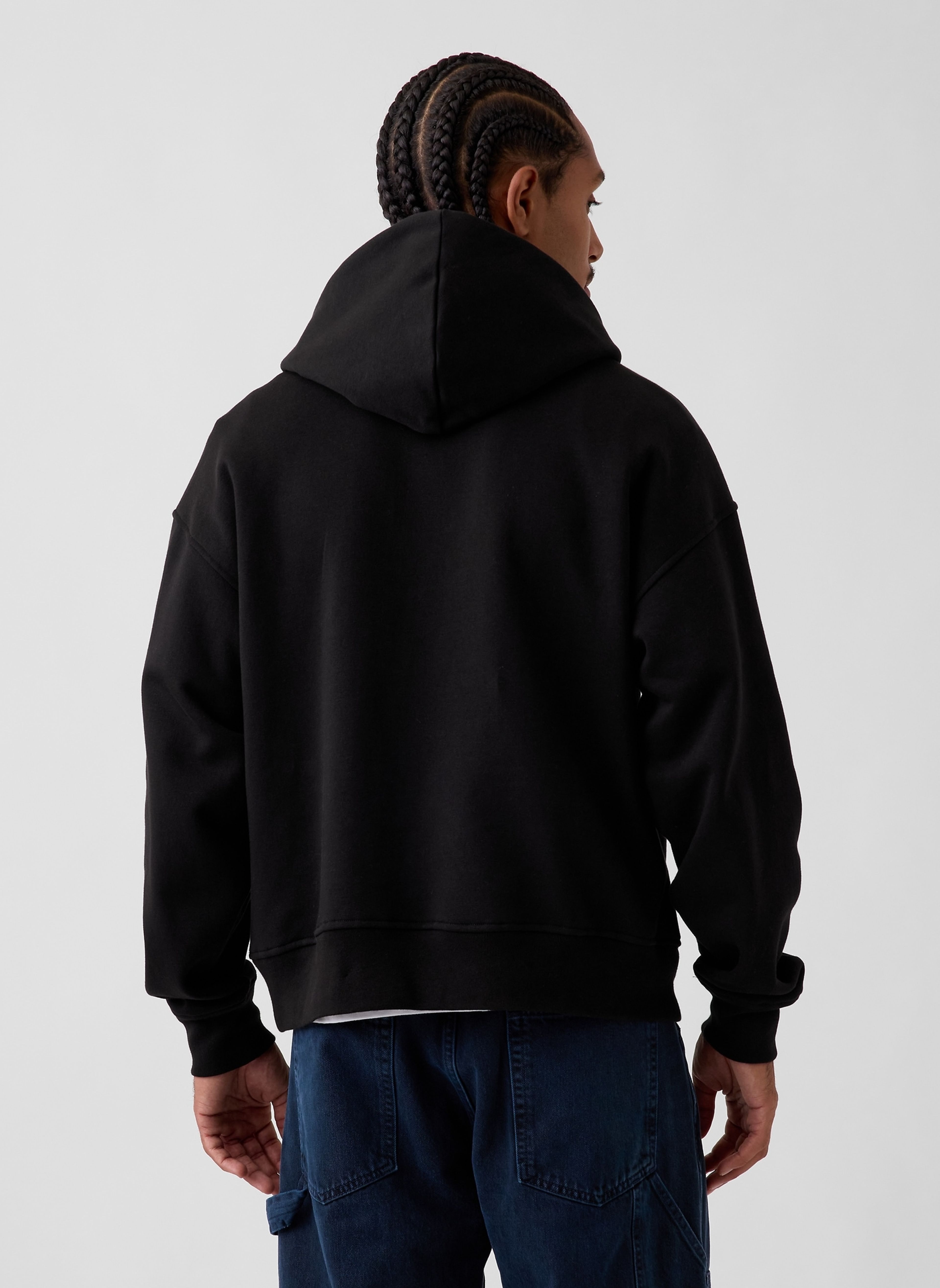 Hanorac oversize cu fular VintageSoft unisex - 003