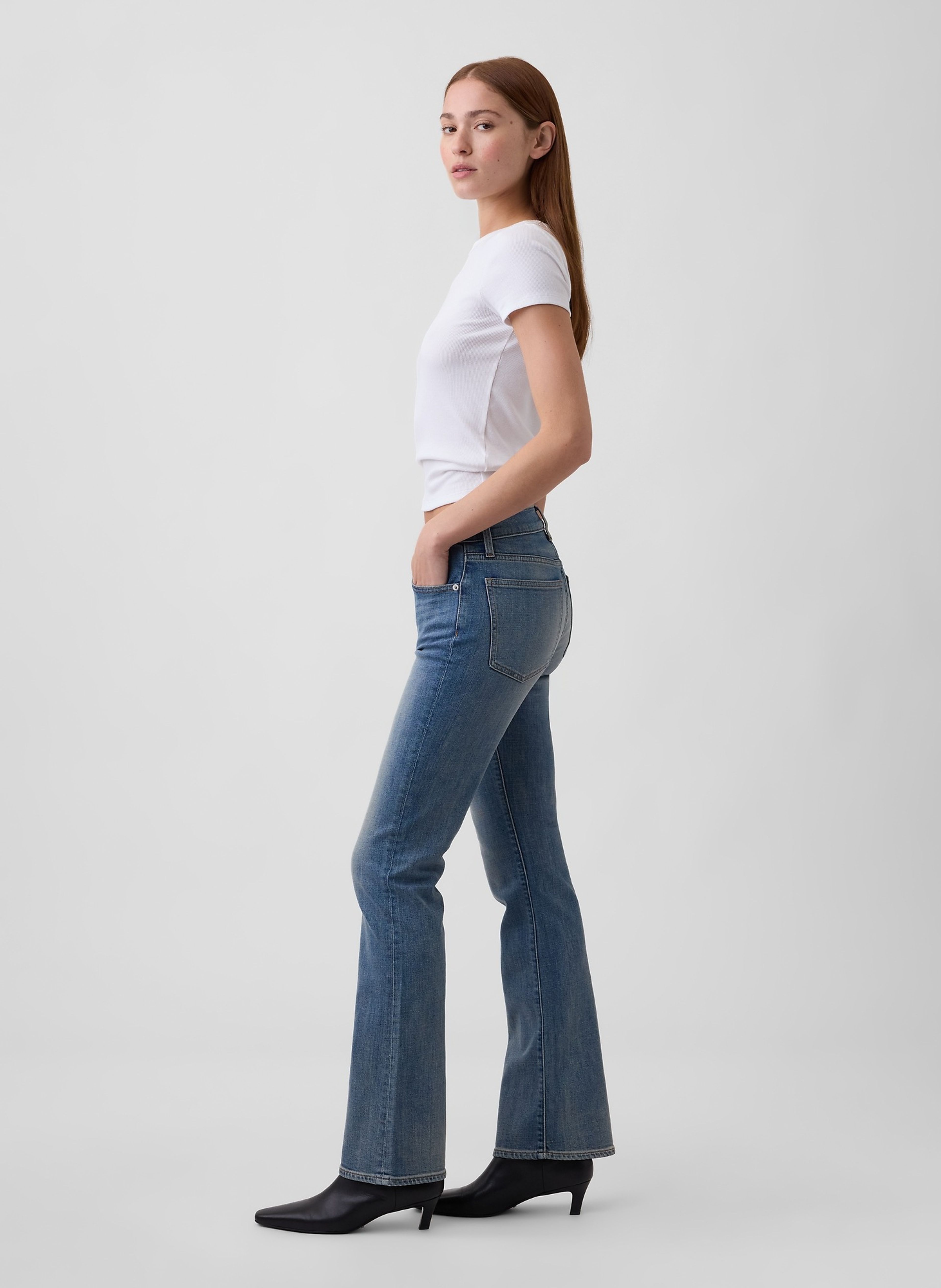 Mid Rise Boot Jeans - 003