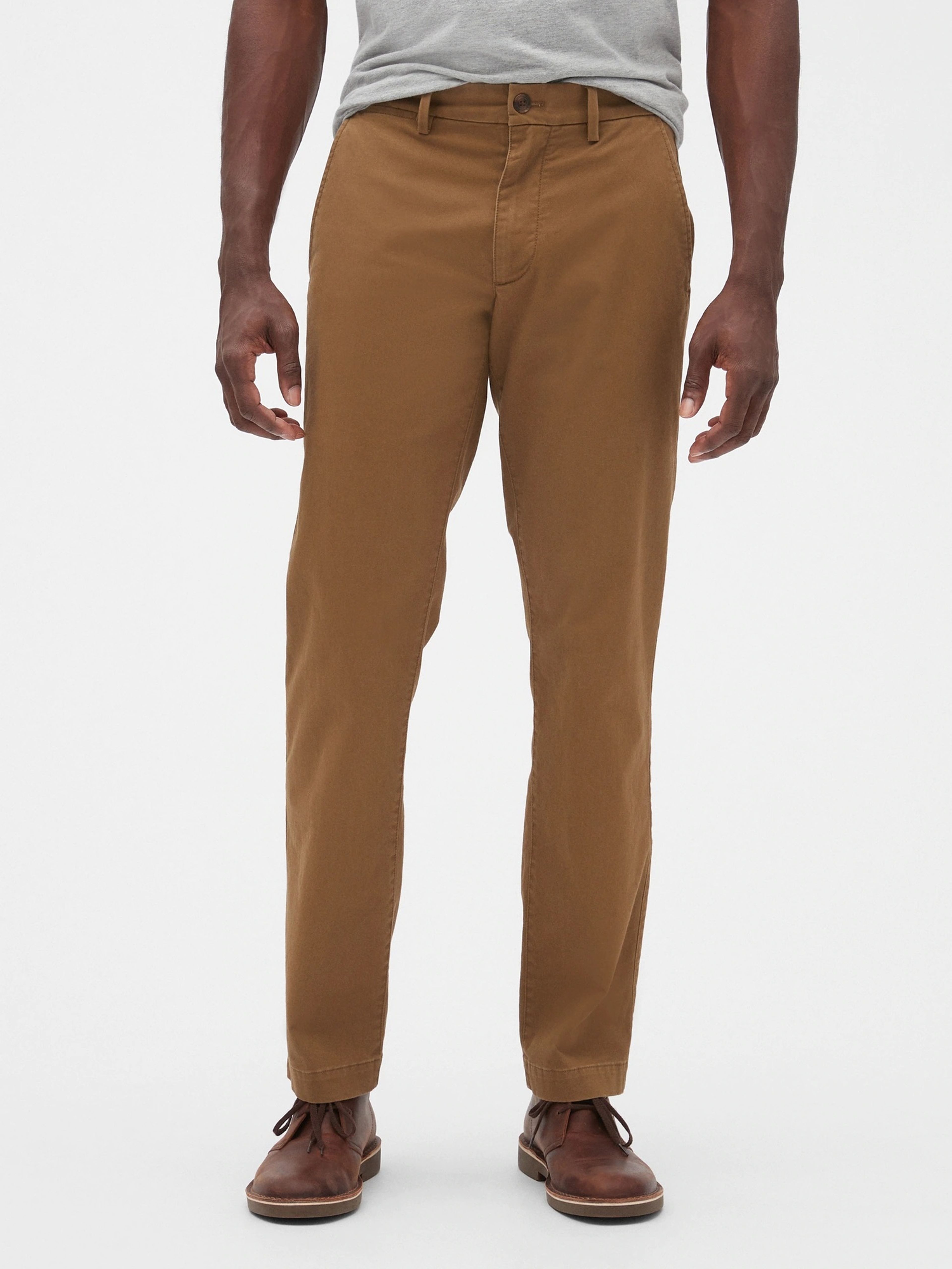 Herren Hose Essential Khaki Straight Fit GapFlex