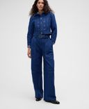 Plátené nohavice Utility GapStudio by Zac Posen-Tmavomodrá - 001