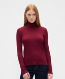 Camiseta de canalé-Rojo - 001