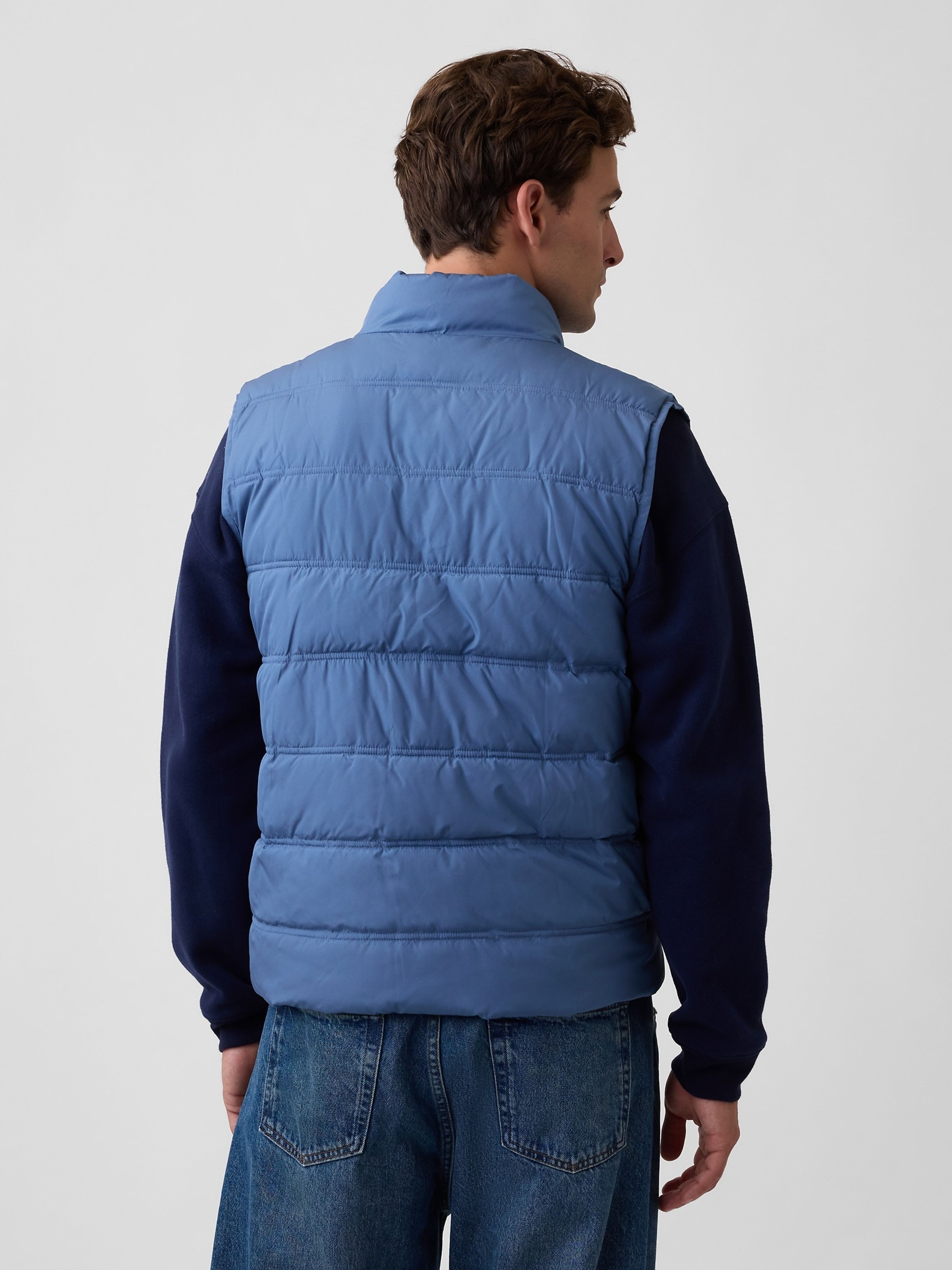 Gesteppte Weste mit Logo - 003