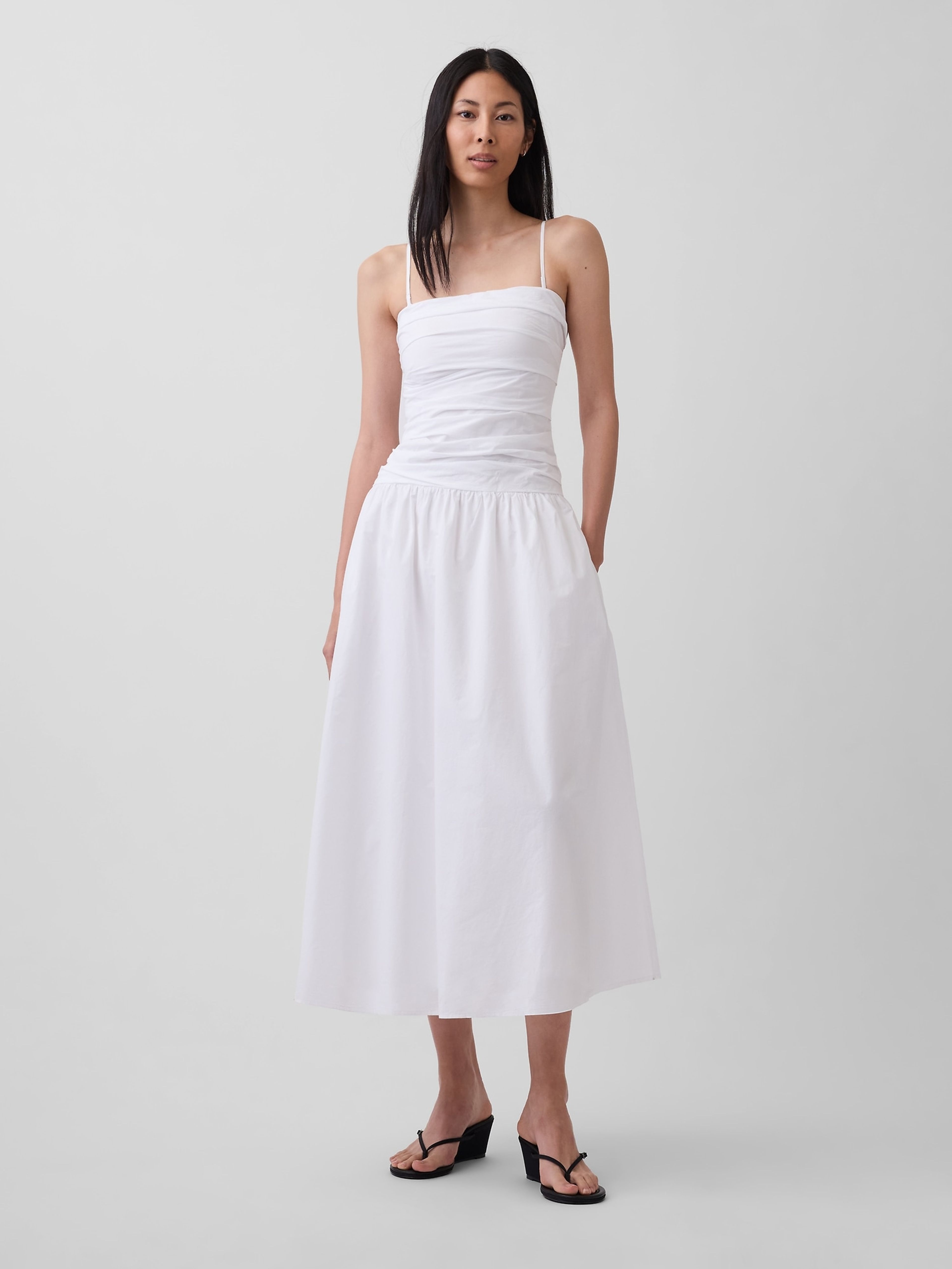 Vestido maxi de popelina - 001