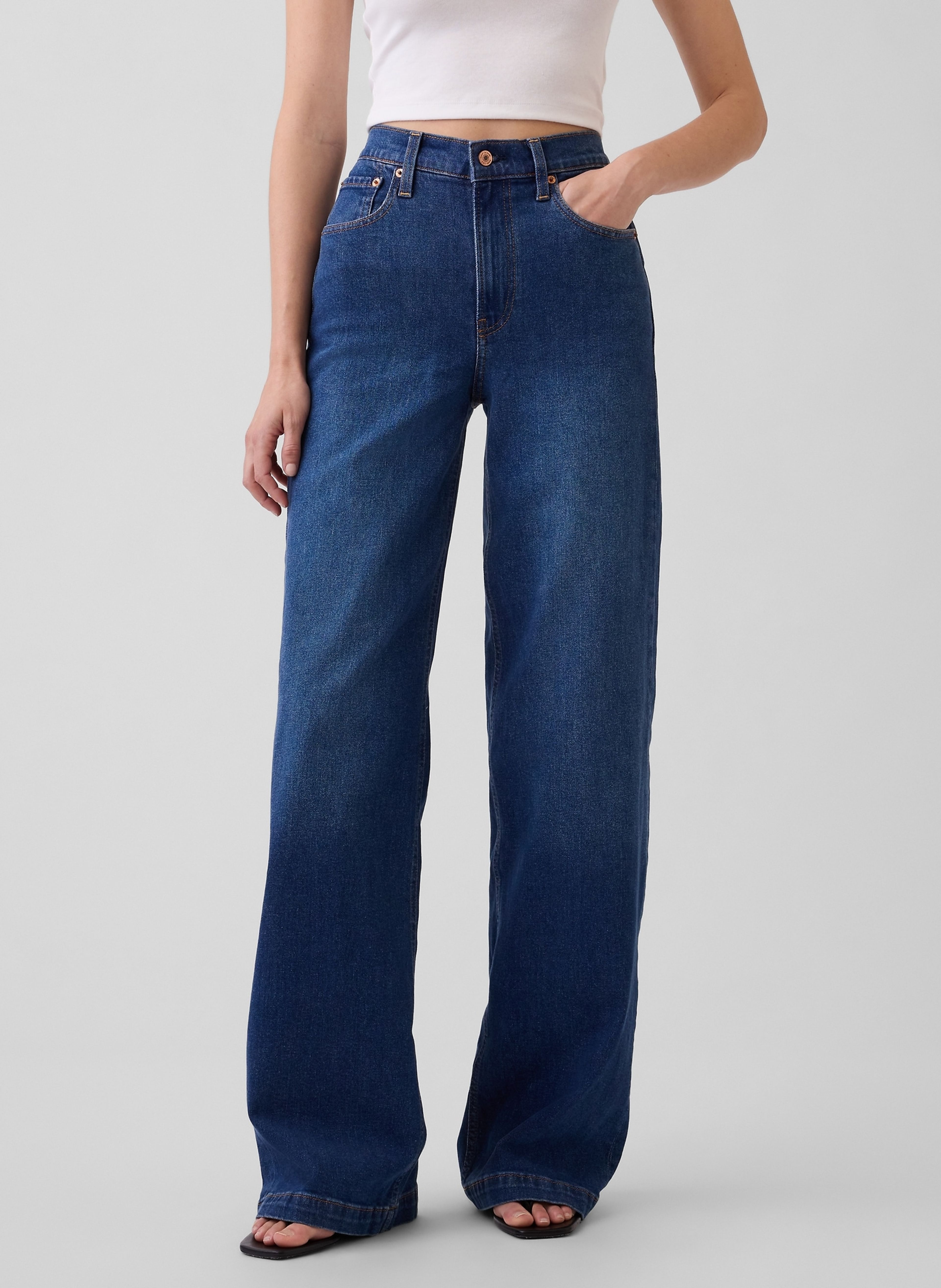 Blugi High Rise Stride Wide - 003