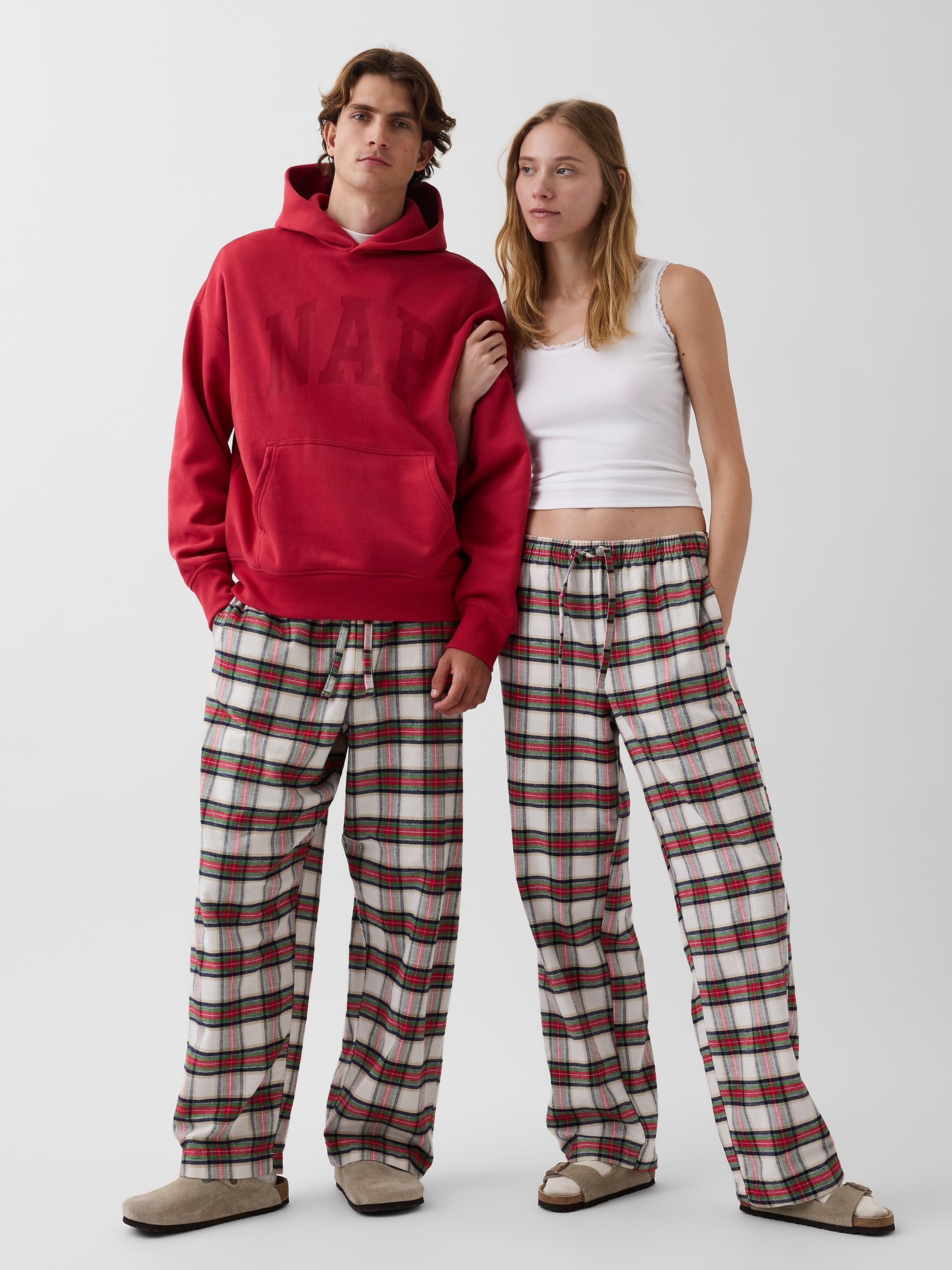Pyžamové flanelové nohavice unisex - 002