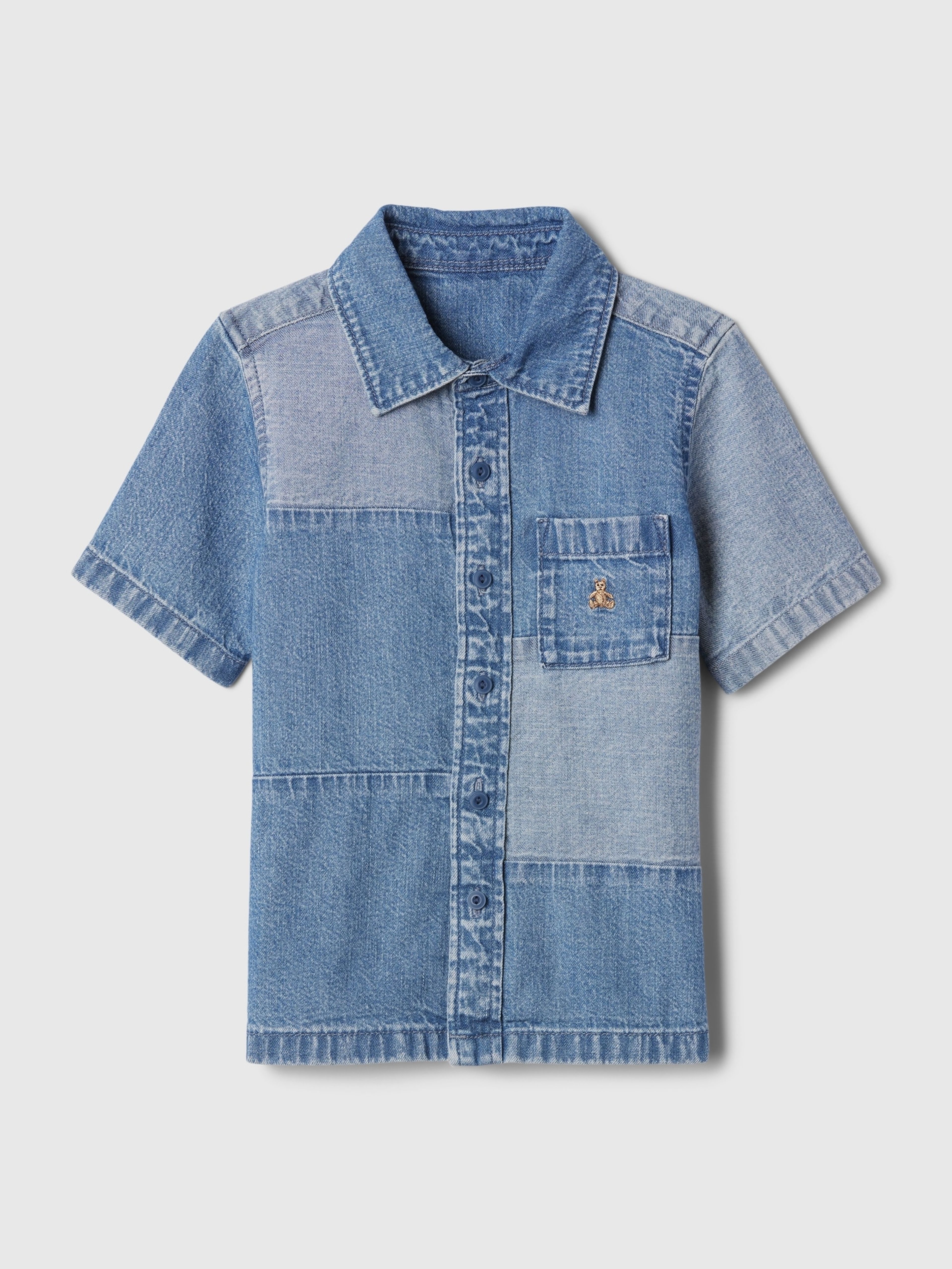 Jeans-Patchwork-Shirt für Kinder