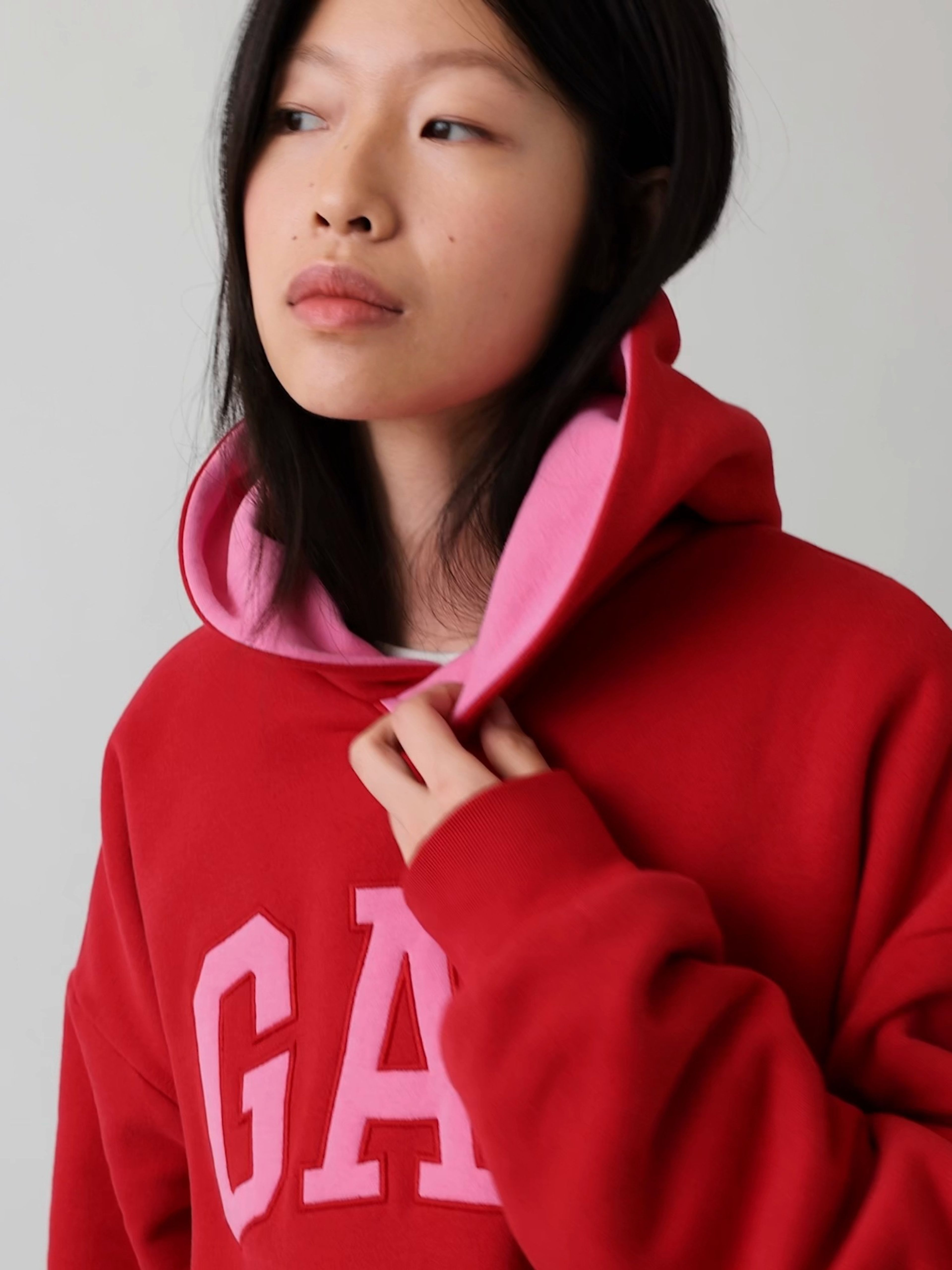Oversize kifordítható pulóver VintageSoft unisex logóval - 004