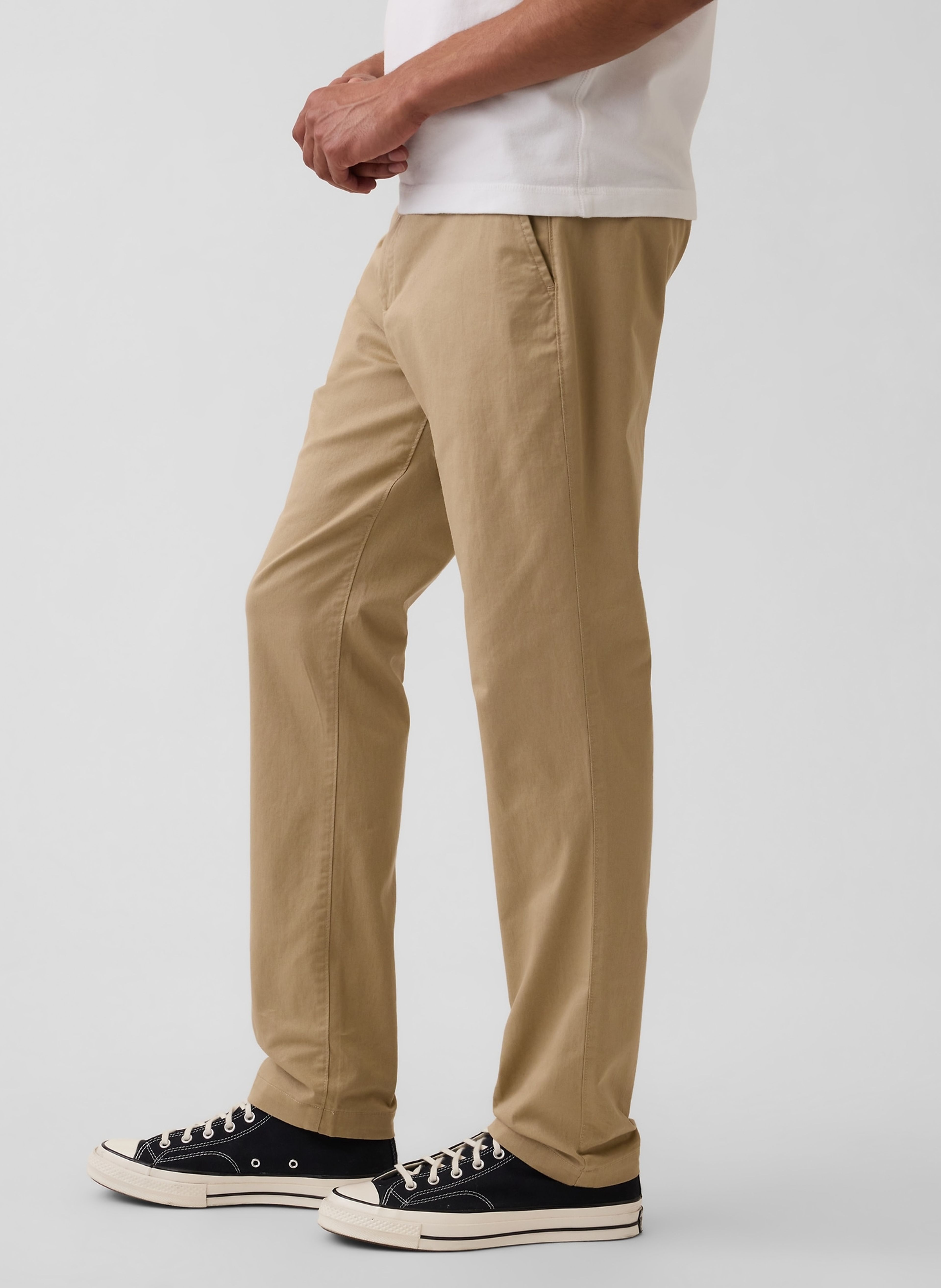 Slim khaki kalhoty - 003
