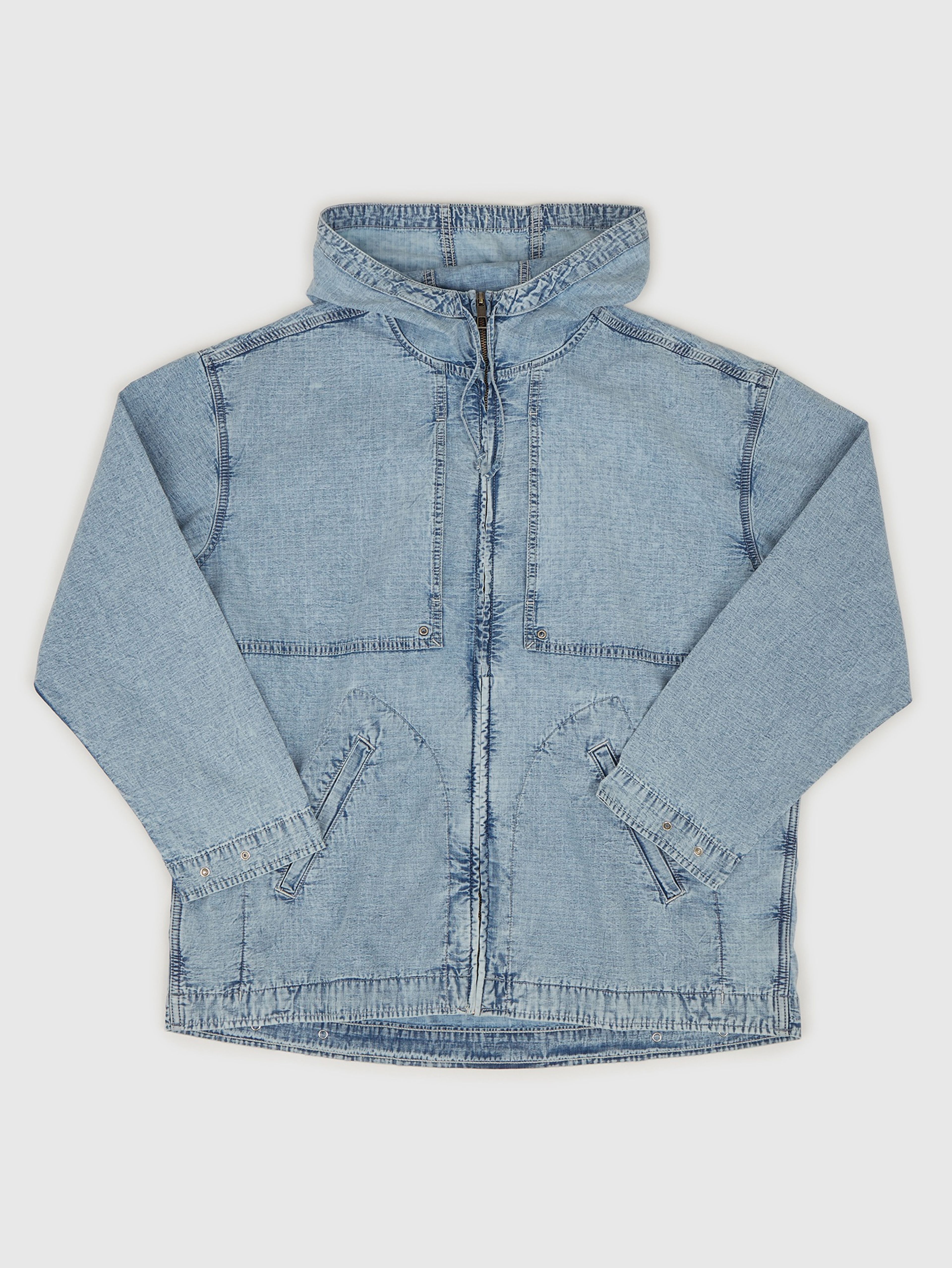 Herren-Jeansjacke Oversize Ripstop