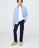Pantalón infantil khaki Straight Stretch-Azul marino - 001